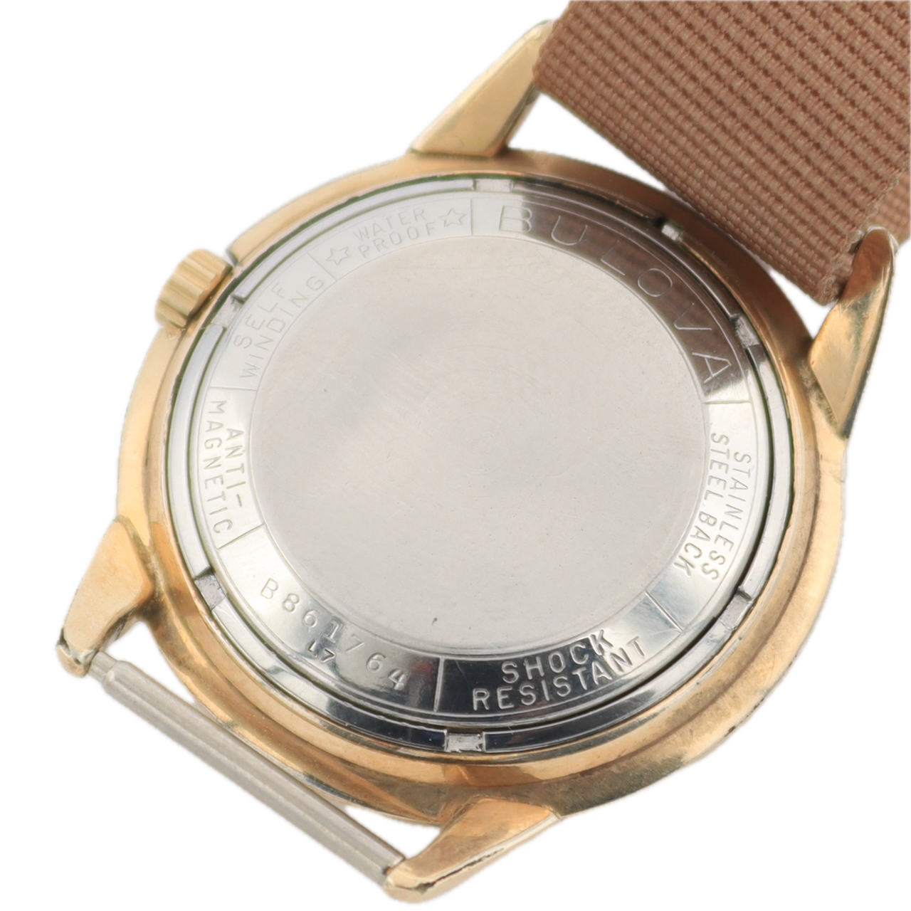 Vintage 1957 Bulova 23 Men's Automatic Wristwatch 10 BPAC USA Steel & 10k RGP