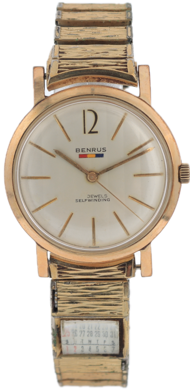 Vintage Benrus Champion 39 Jewel Men's Automatic Wristwatch Swiss Full Kit