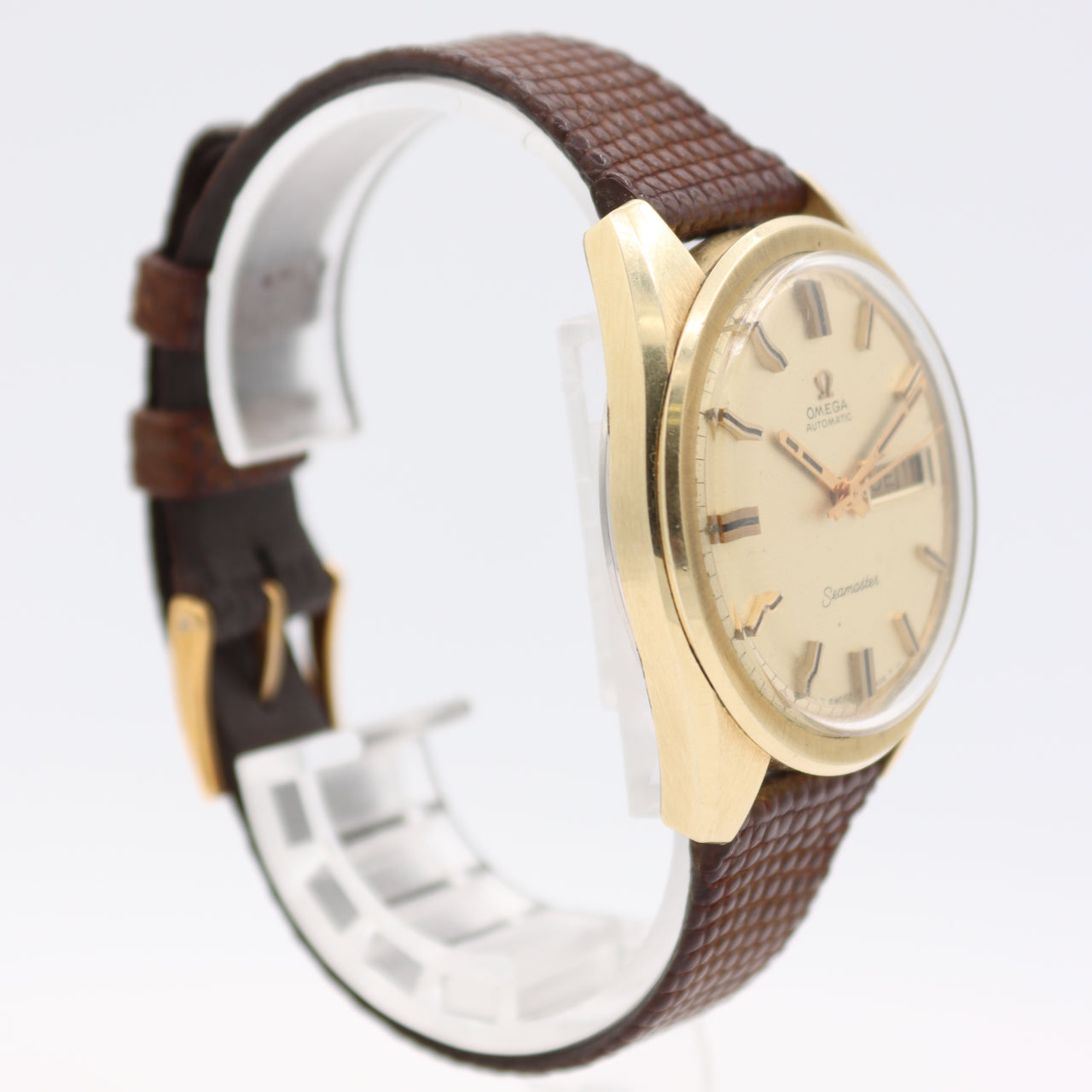 Vintage 37mm Omega 166.032 Seamaster 17j Men's Automatic Wristwatch 750 14k GF