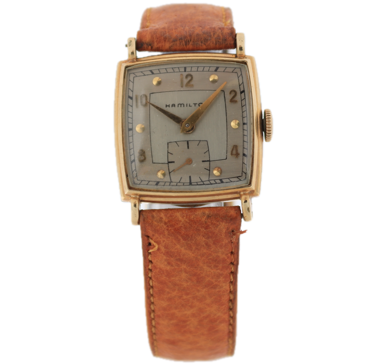 Vintage Hamilton Dyson Men's Mechanical Wristwatch 747 USA 14k Gold Filled