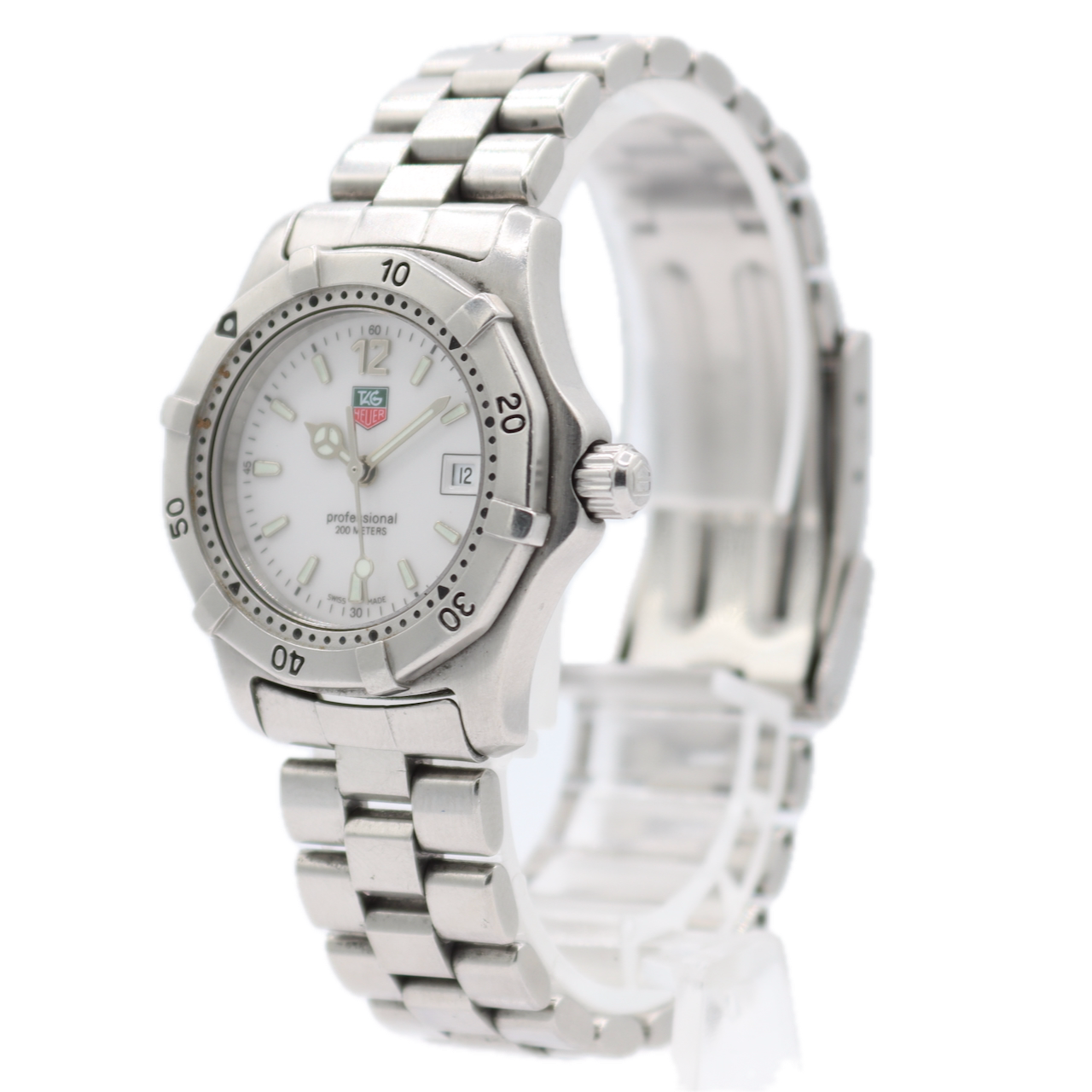 Vintage Tag Heuer WK1311-0 Professional Ladies Quartz Wristwatch Steel Date