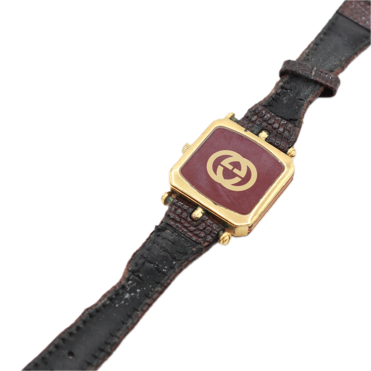 Vintage Gucci Sherry Line Ladies Quartz Wristwatch Swiss 18k Gold Plated