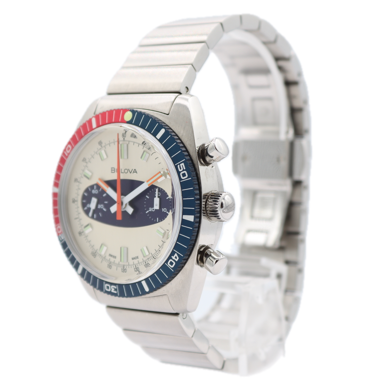 2020 Bulova 98A251 Surfboard Men's Chronograph Wristwatch Swiss Steel With Box