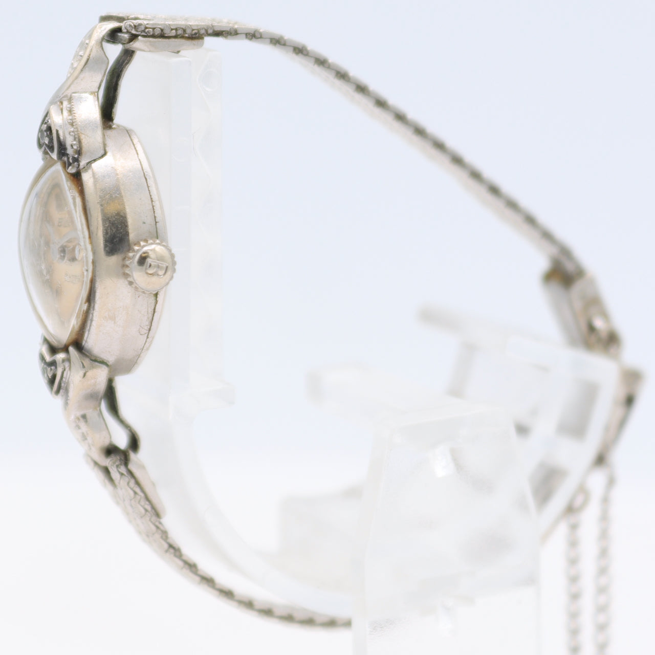 Vintage Bulova 2 Diamond 23 Jewel Ladies Mechanical Wristwatch 5AD USA 10k RGP