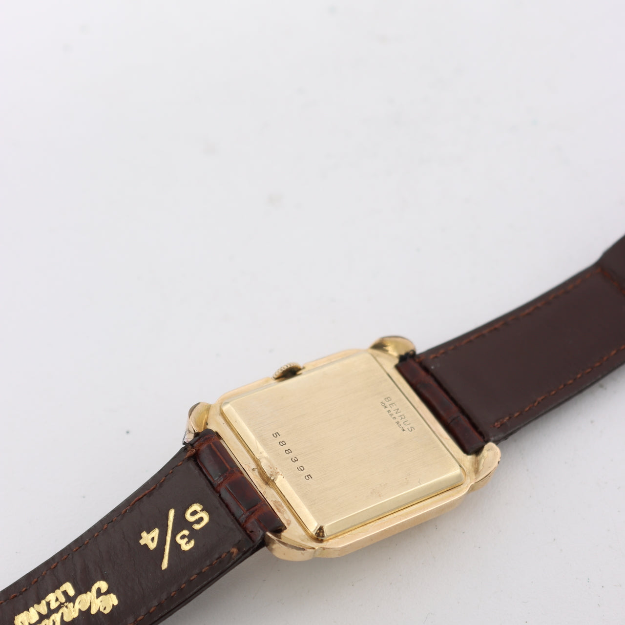 Vintage Benrus Dress Square Men's Mechanical Wristwatch 76 Swiss 10k RGP