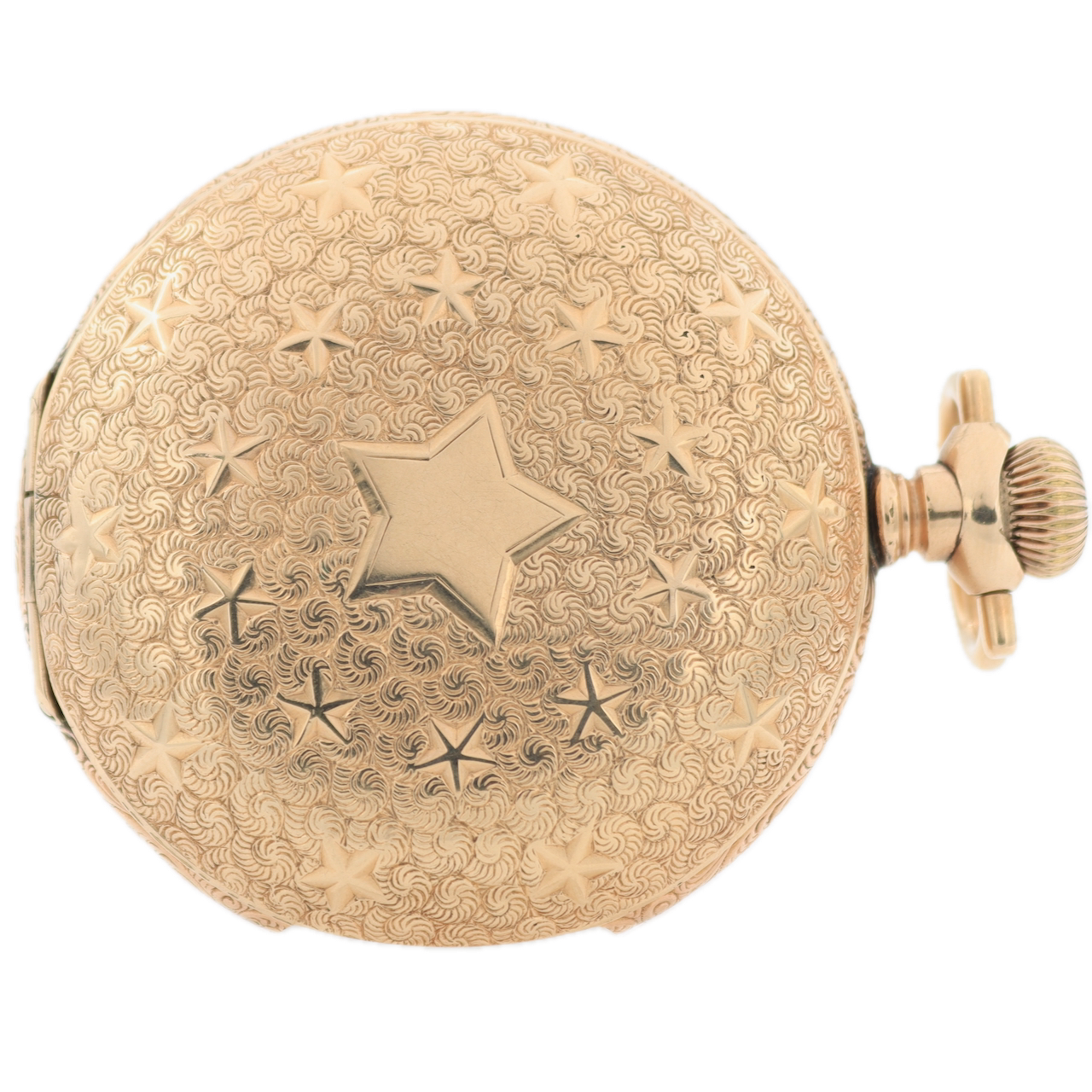 Antique 18s Illinois Checkerboard Hunter Pocket Watch 99 Star Case Gold FIlled