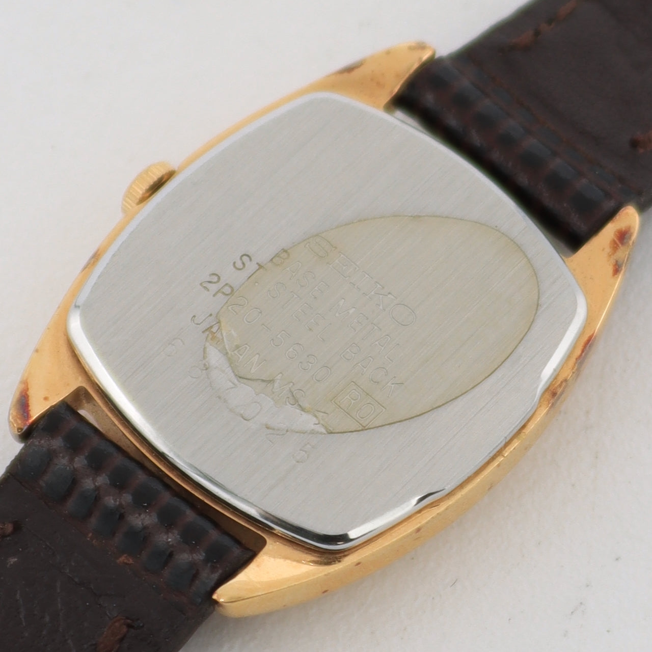 Seiko 2P20-5630 Gold tone Ladies Quartz Wristwatch 2P20 Japan Gold Tone