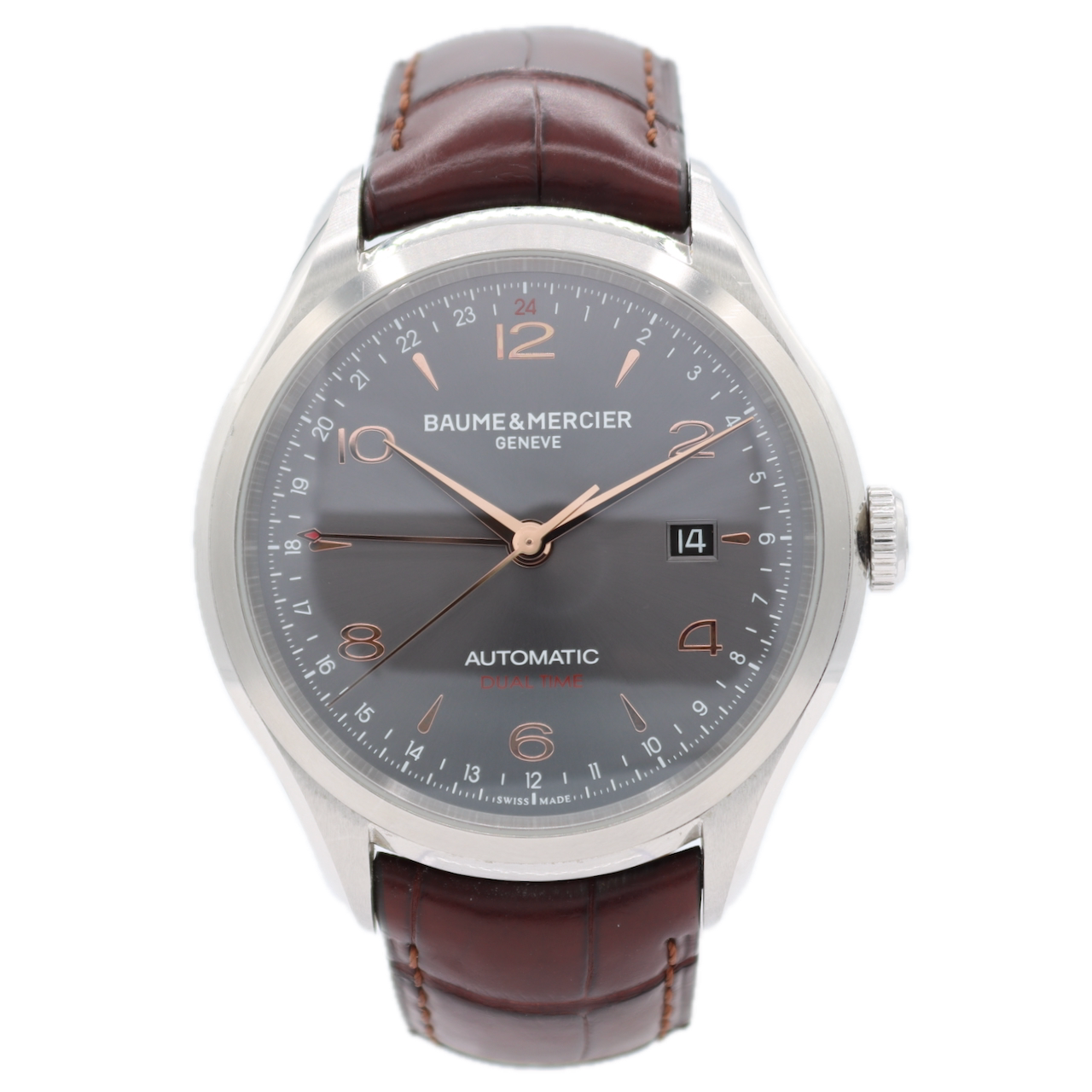 Baume & Mercier 6573 Clifton GMT Men's Wristwatch ETA 2893-2 Swiss Made