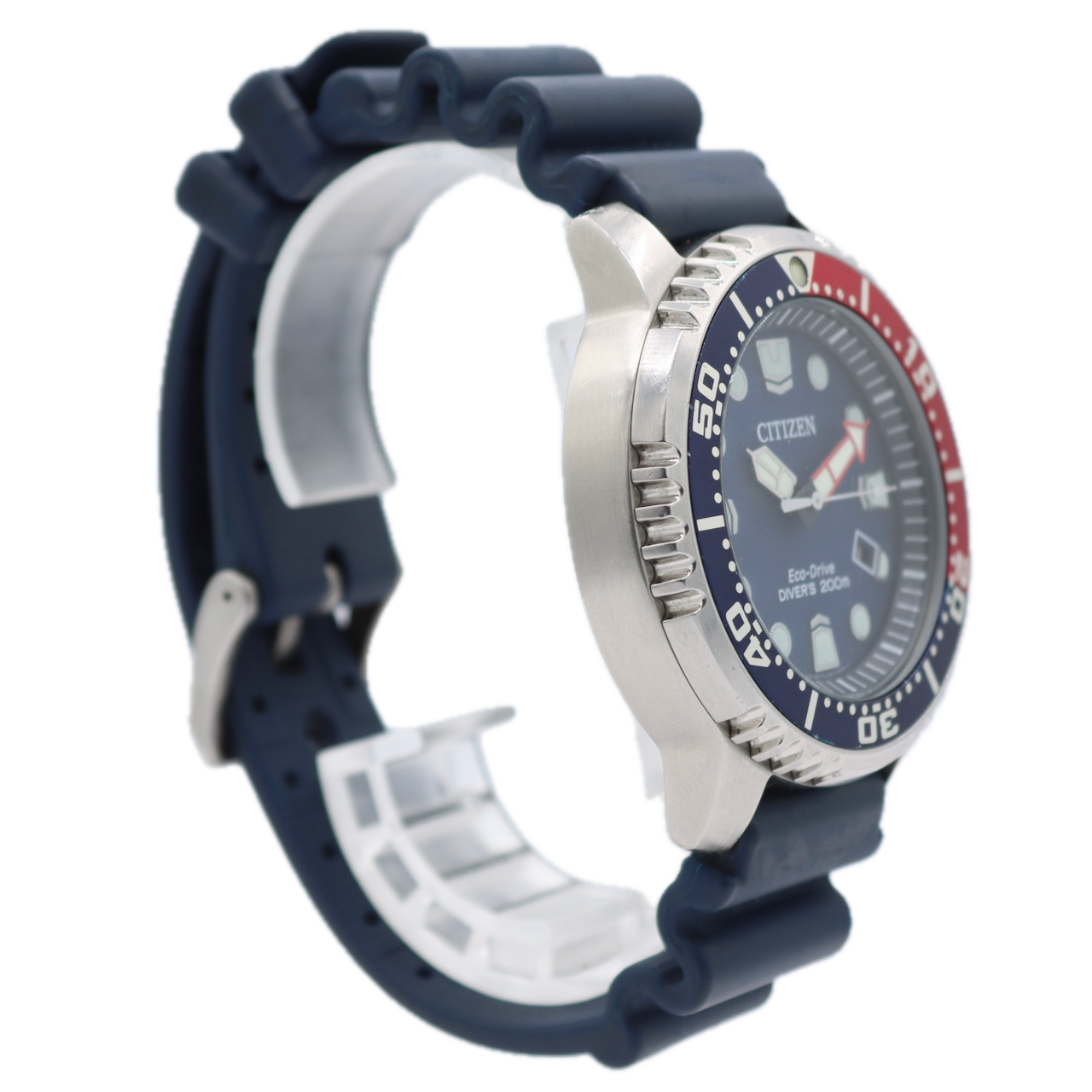 44mm Citizen E168-A14ST01 Pepsi Eco Drive Men's Quartz Wristwatch Japan Steel