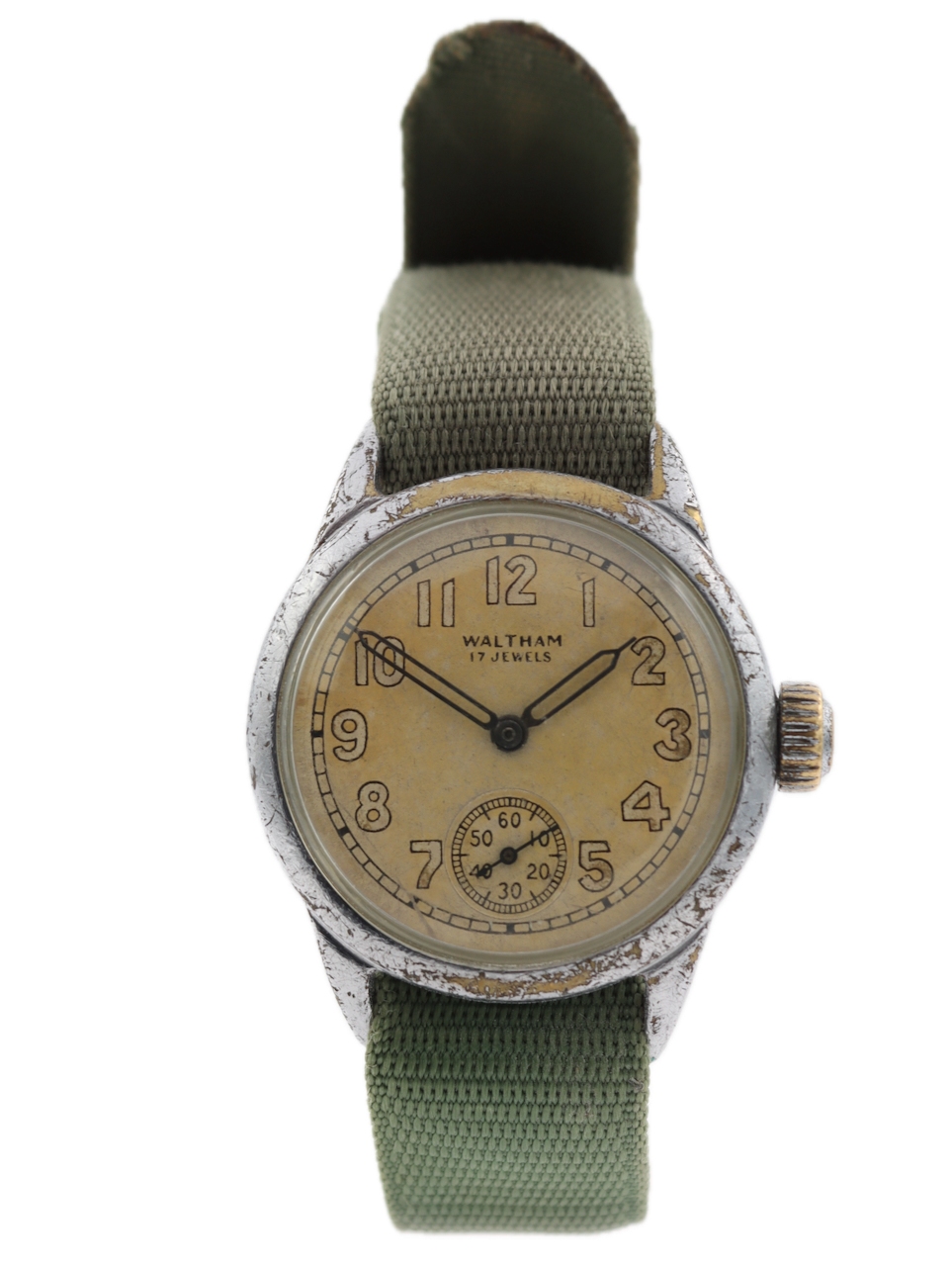 Vintage Waltham Ordinance Department Men's Mechanical Wristwatch Steel & Chrome