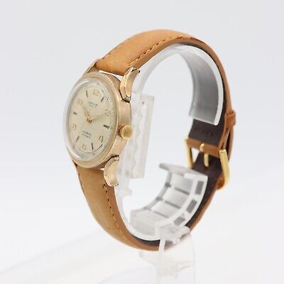 Vintage 30mm Baylor 21 Jewel Men's Bumper Automatic Wristwatch 1250 Swiss 10k GF
