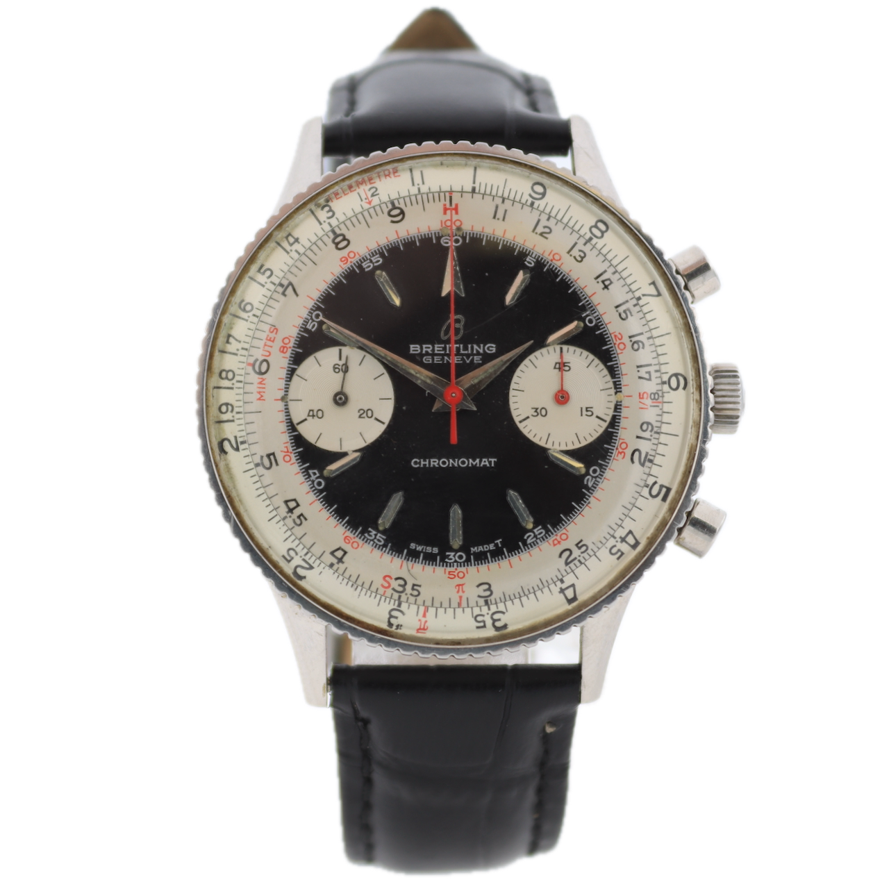 Vintage Breitling 808 Chronomat Men's Chronograph Wristwatch Venus 175 Swiss