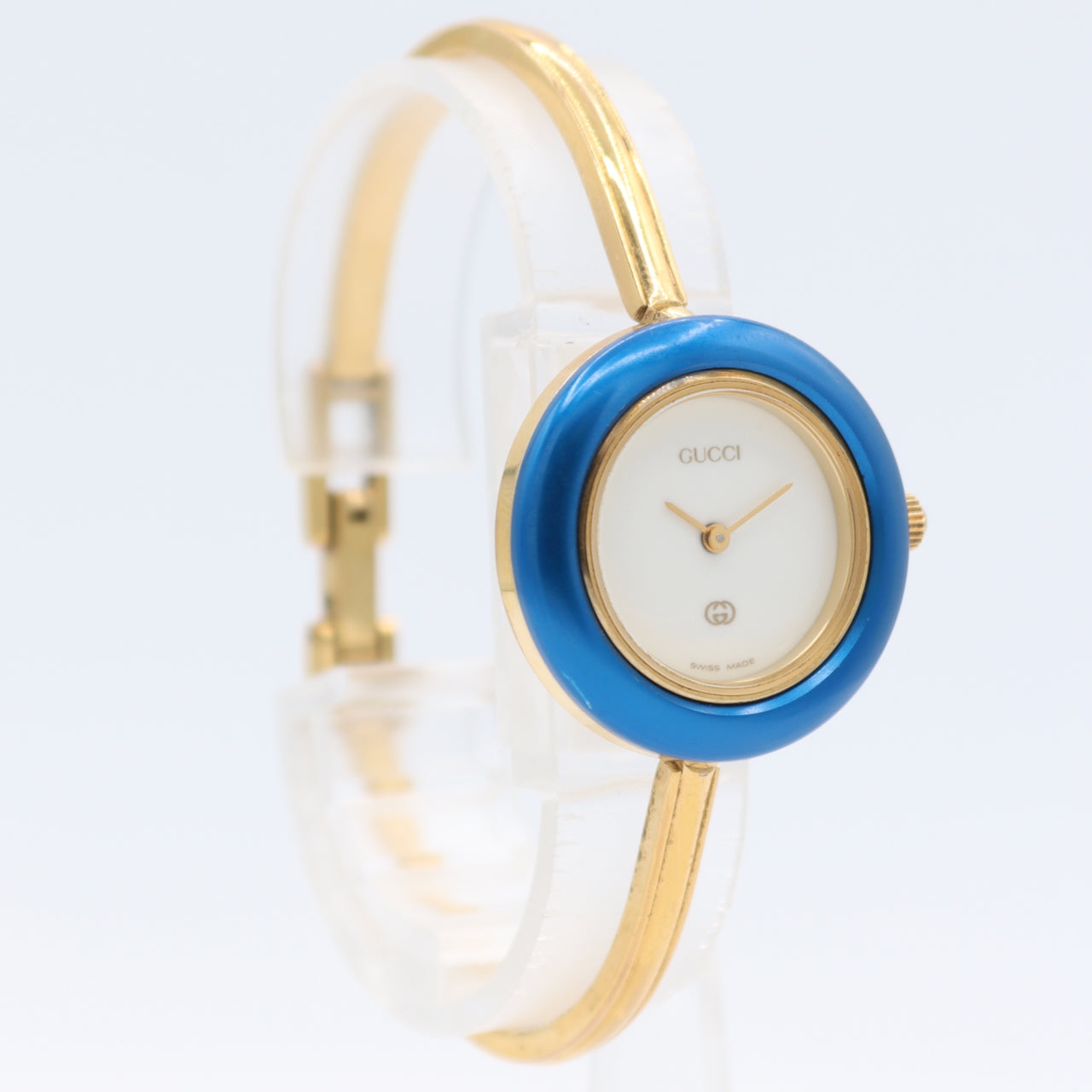 26mm Gucci 11/12 Swap Bezel Ladies Quartz Wristwatch Swiss Gold Plated