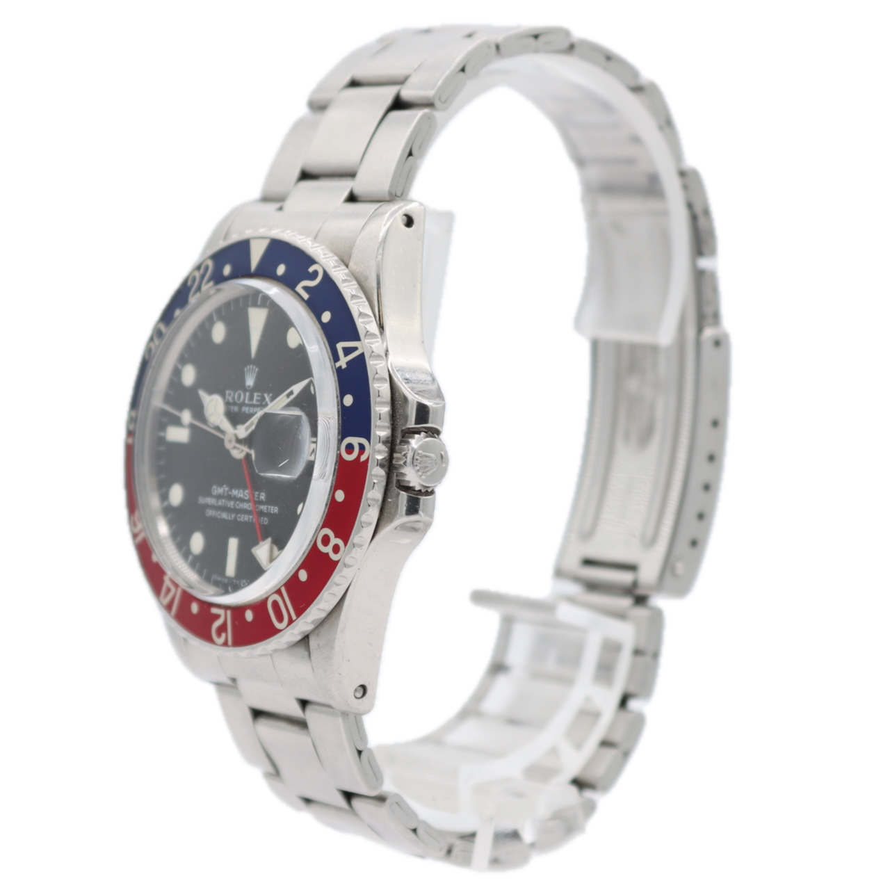 1971 Rolex 1675 GMT-Master Men's Automatic Wristwatch Steel GMT Master Pepsi