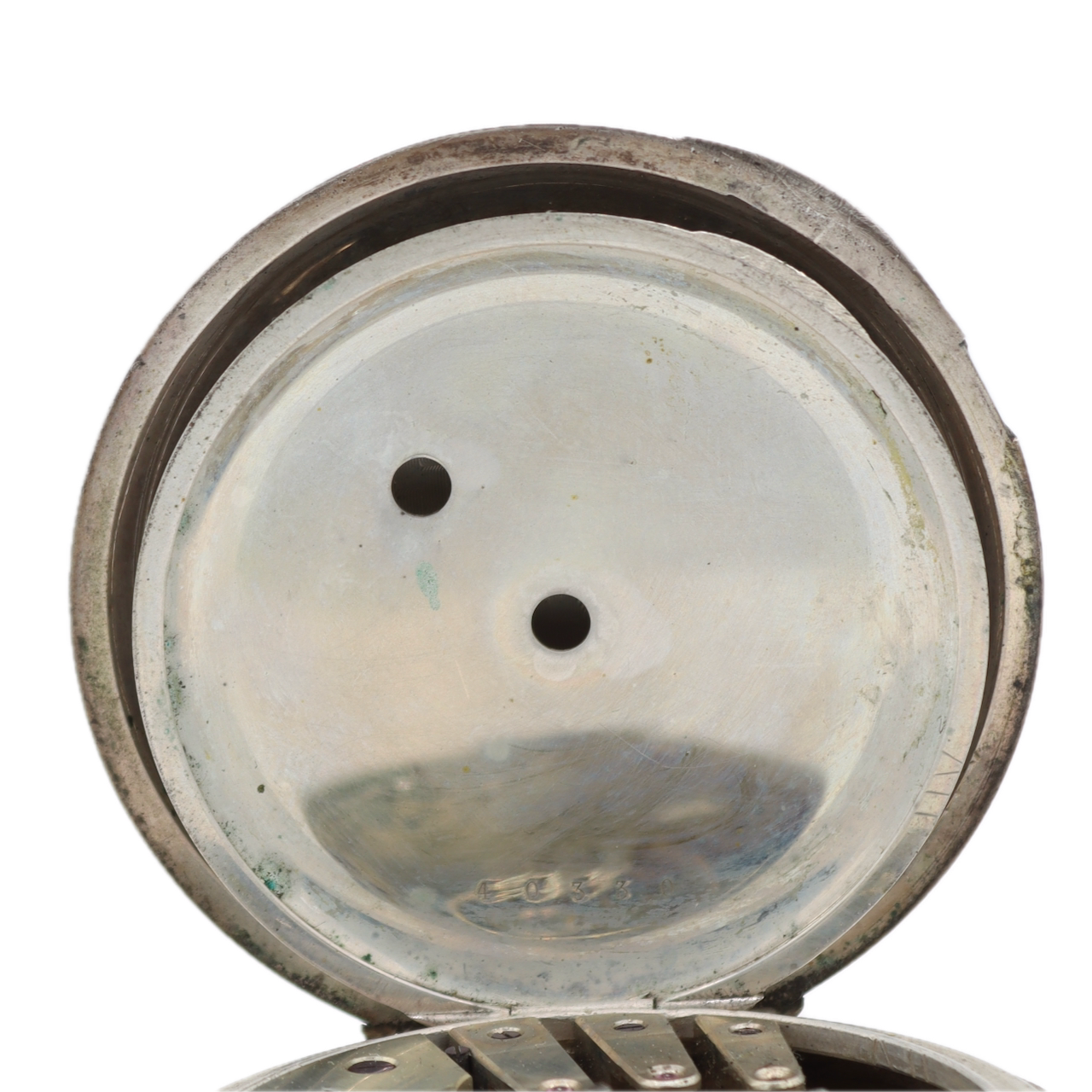 Antique Henry Beguelin Straight Line Key Wind Hunter Pocket Watch Silver Swiss