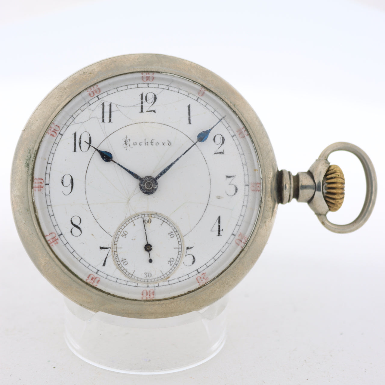 Antique 18S Rockford Two Tone 15J Hunter Config. Pocket Watch 83 Silveroid Runs