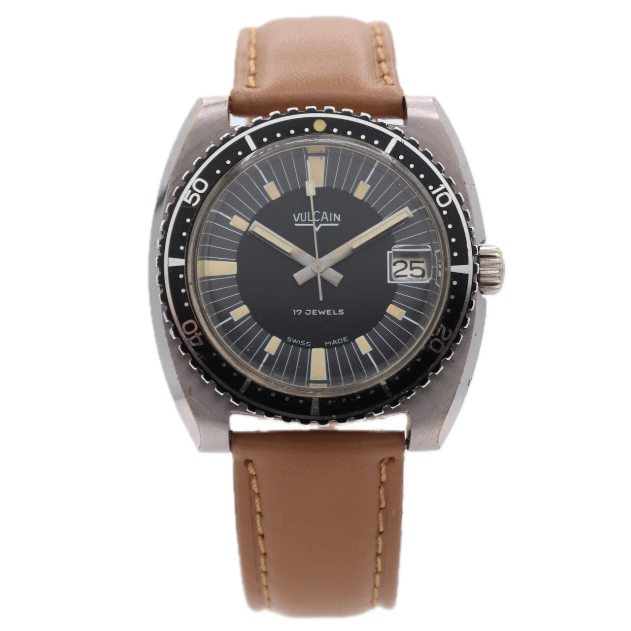 Vulcain Diver Men's Mechanical Wristwatch A.Schild/Standard 1302/03 Swiss Steel