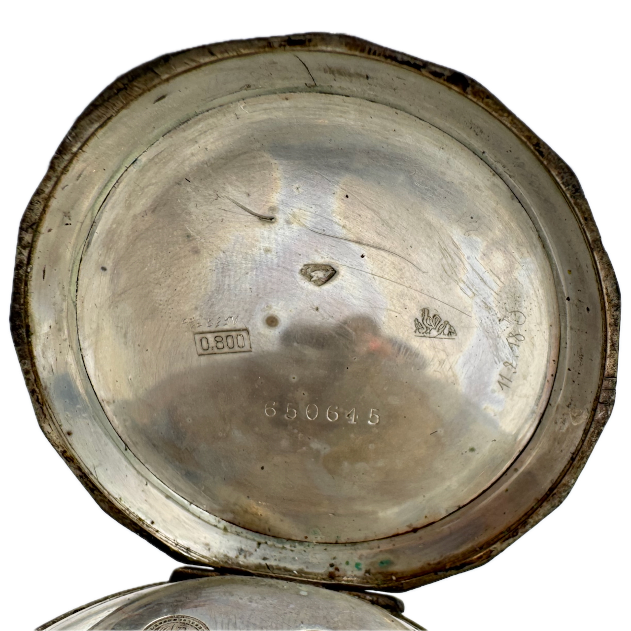 Antique Medaille D'or Geometric & Stead Mechanical Pocket Watch .8 Silver Paris