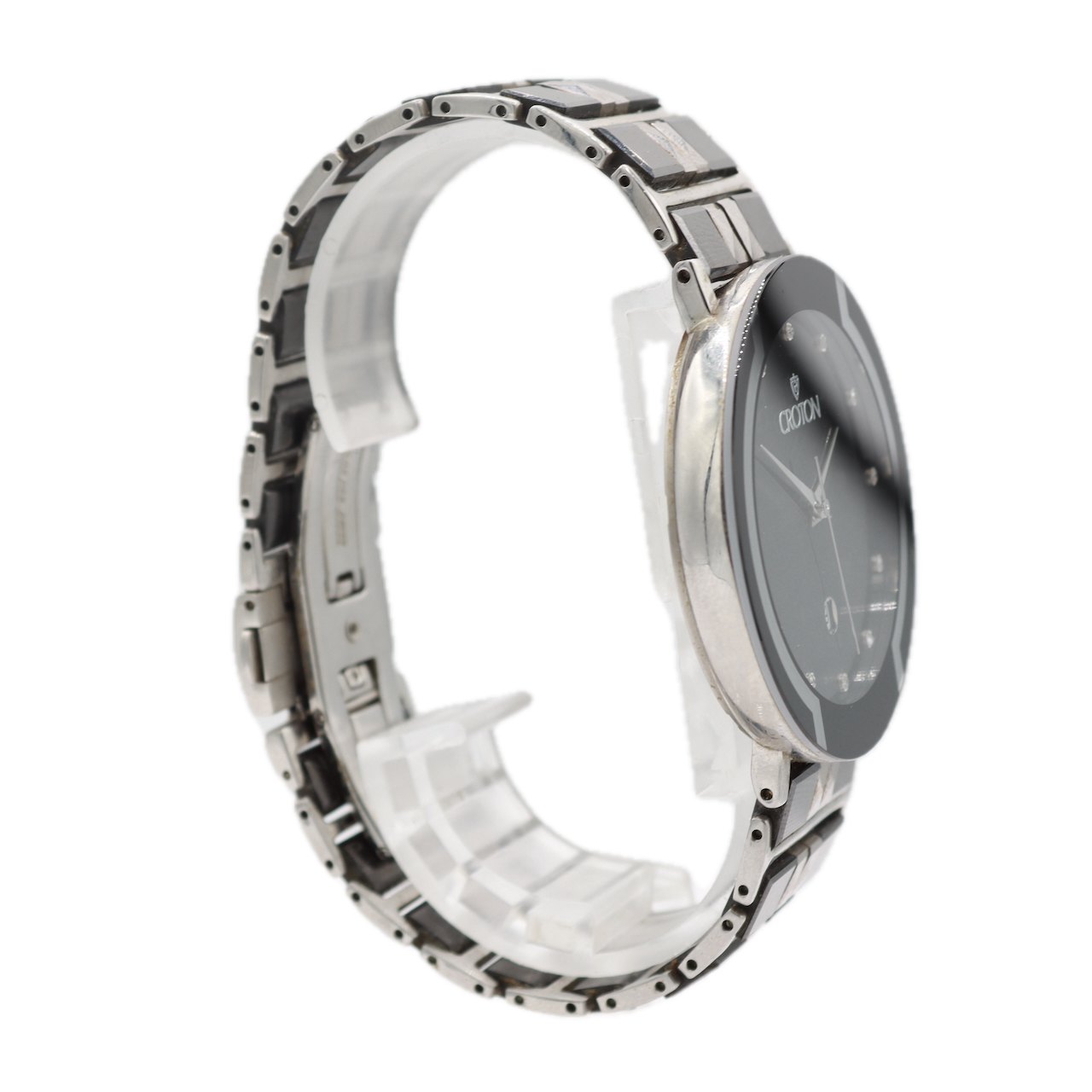 Croton CR307996 Black Date Men's Quartz Wristwatch Swiss Made