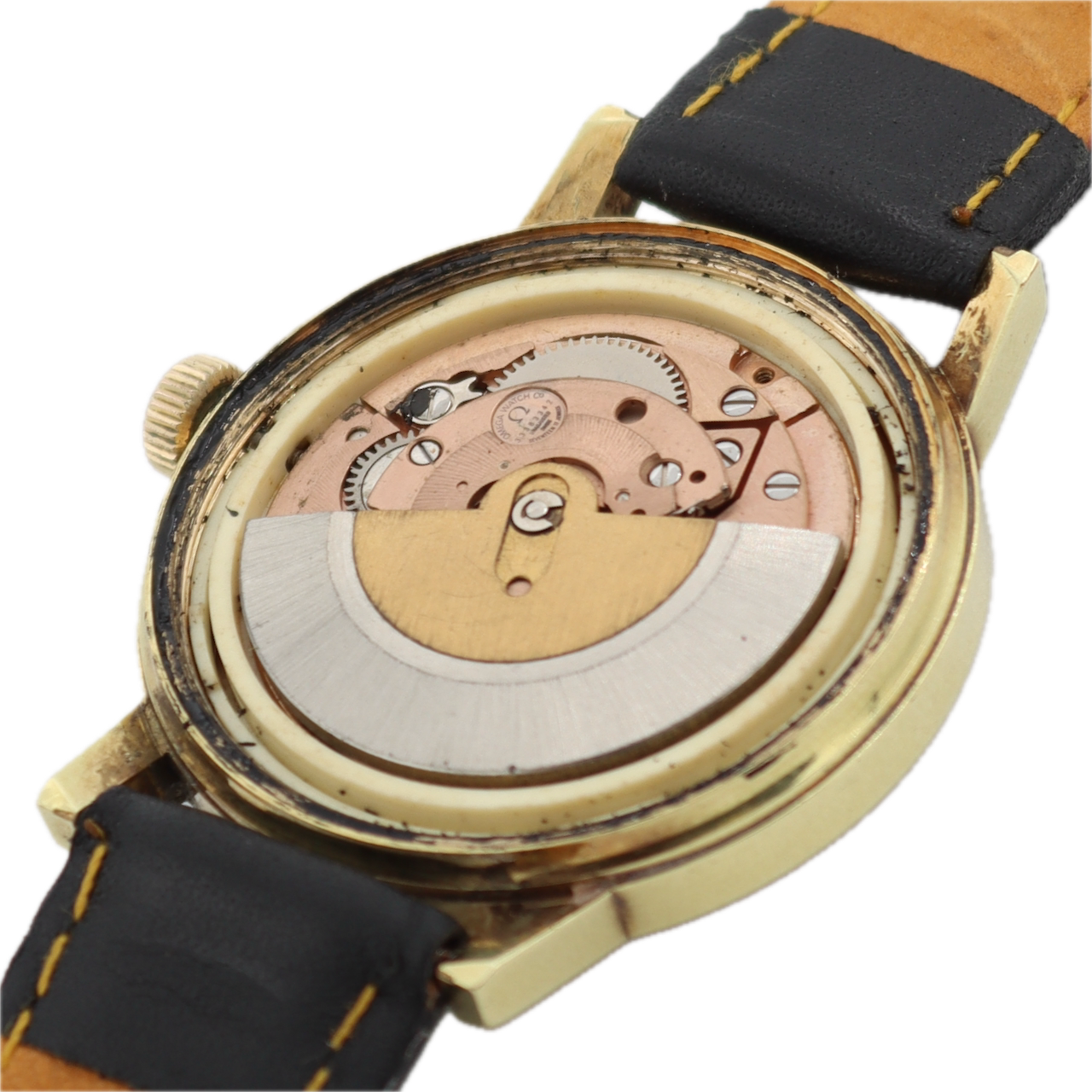 Vintage 35mm 1971 Omega Gold Date Men's Automatic Wristwatch Swiss Gold Plated