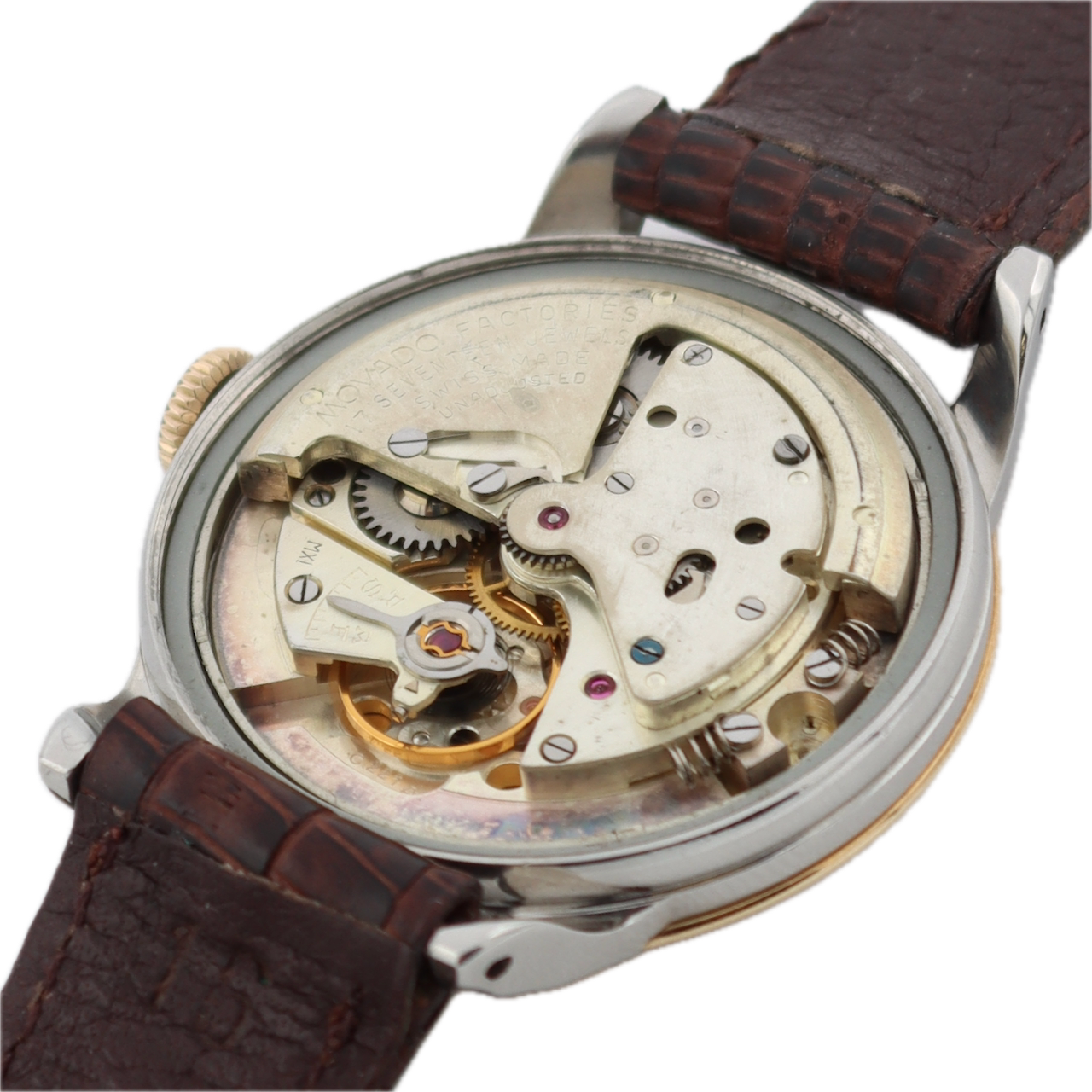 Vintage 33m Movado 16160 Tropical Men's Automatic Wristwatch Swiss Gold Capped