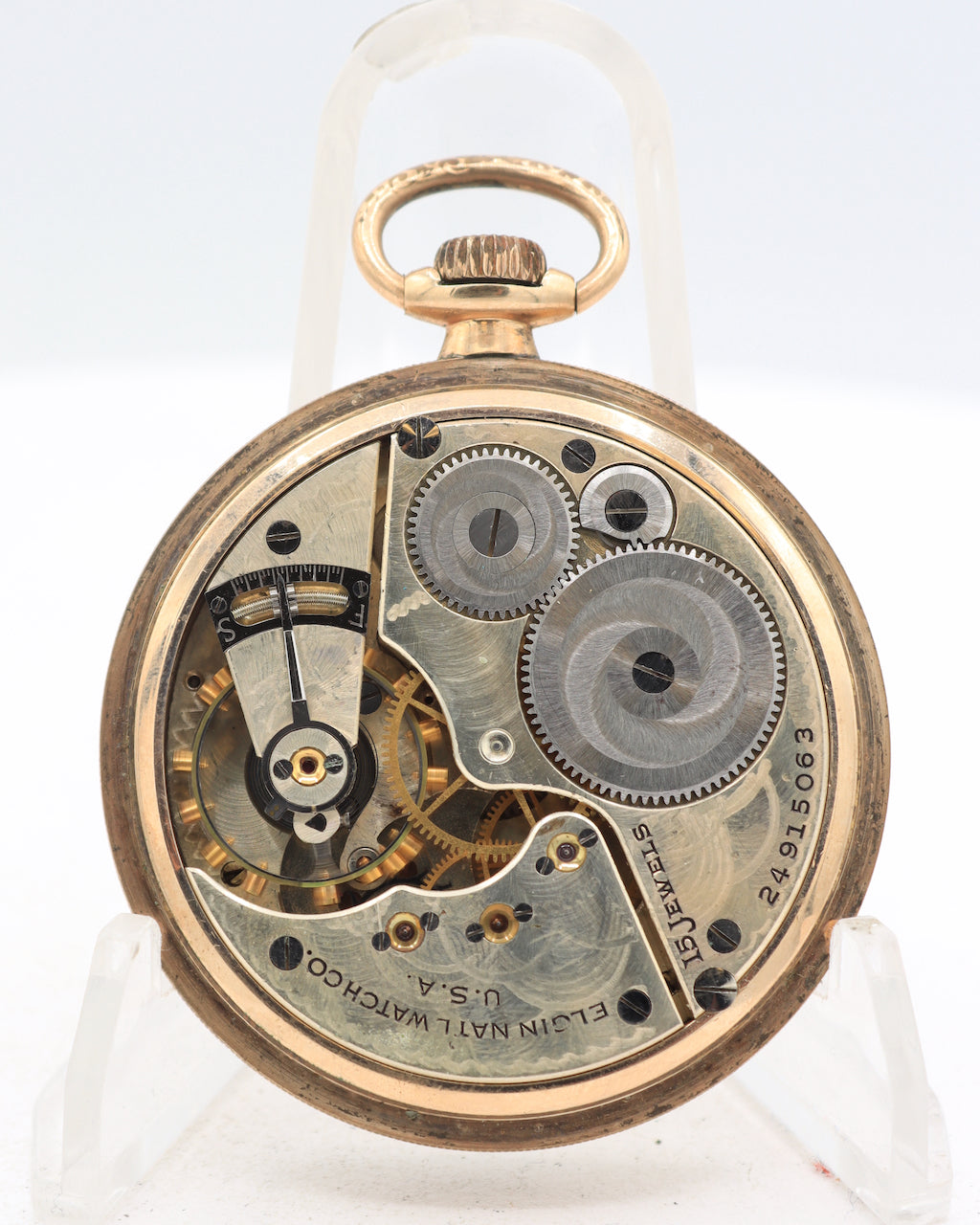 Antique 16s 1922 Elgin Fancy Engraving 15 Jewel Pocket Watch 313 20 Year GF