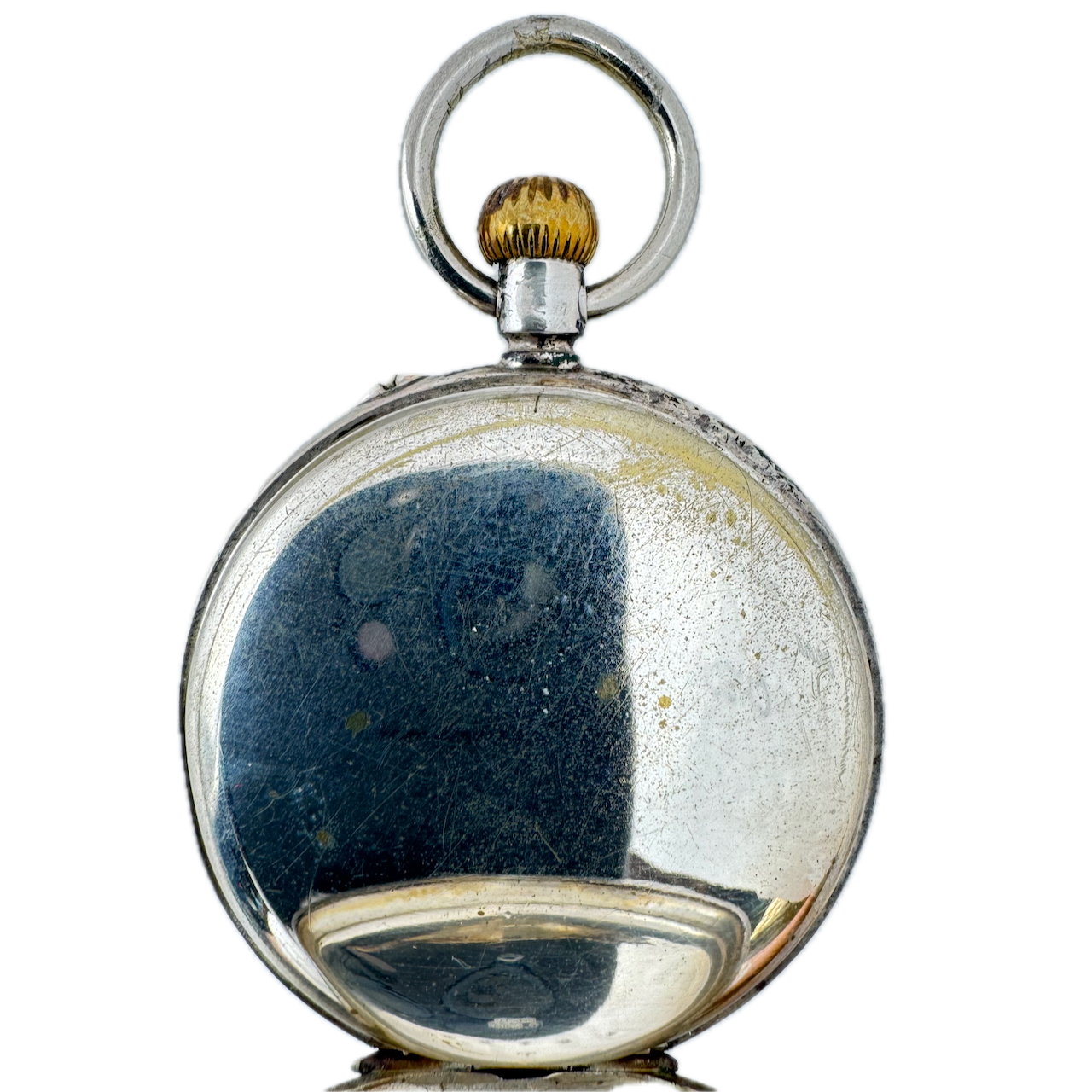 Antique K&M Moon Star Cylinder Escapement Pocket Watch Sterling Silver Swiss