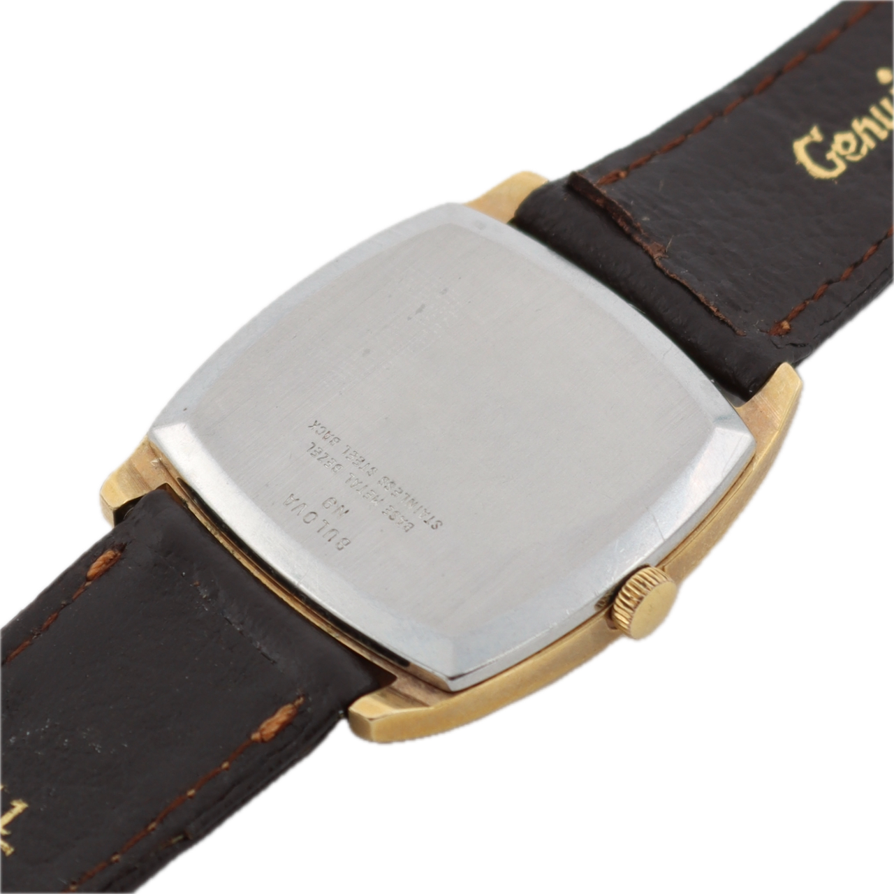 Vintage 1979 Bulova Accutron Golden Men's Quartz Wristwatch 2480.10 Gold Tone