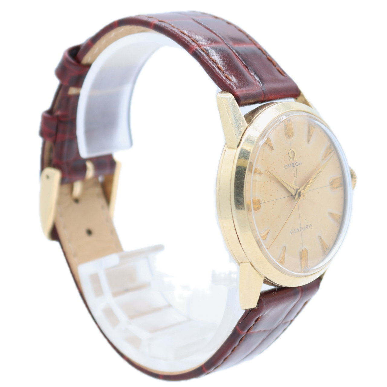 Vintage 1956 Omega Century Crosshair Men's Mechanical Wristwatch 283 10k GF