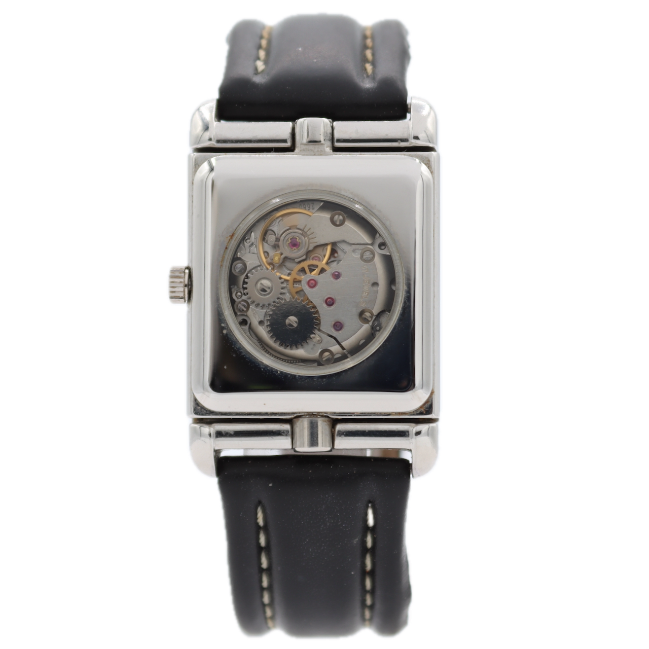 Jacques Lemans 1-804 "Reverso" Men's Mechanical Wristwatch ETA 2660 Swiss Steel