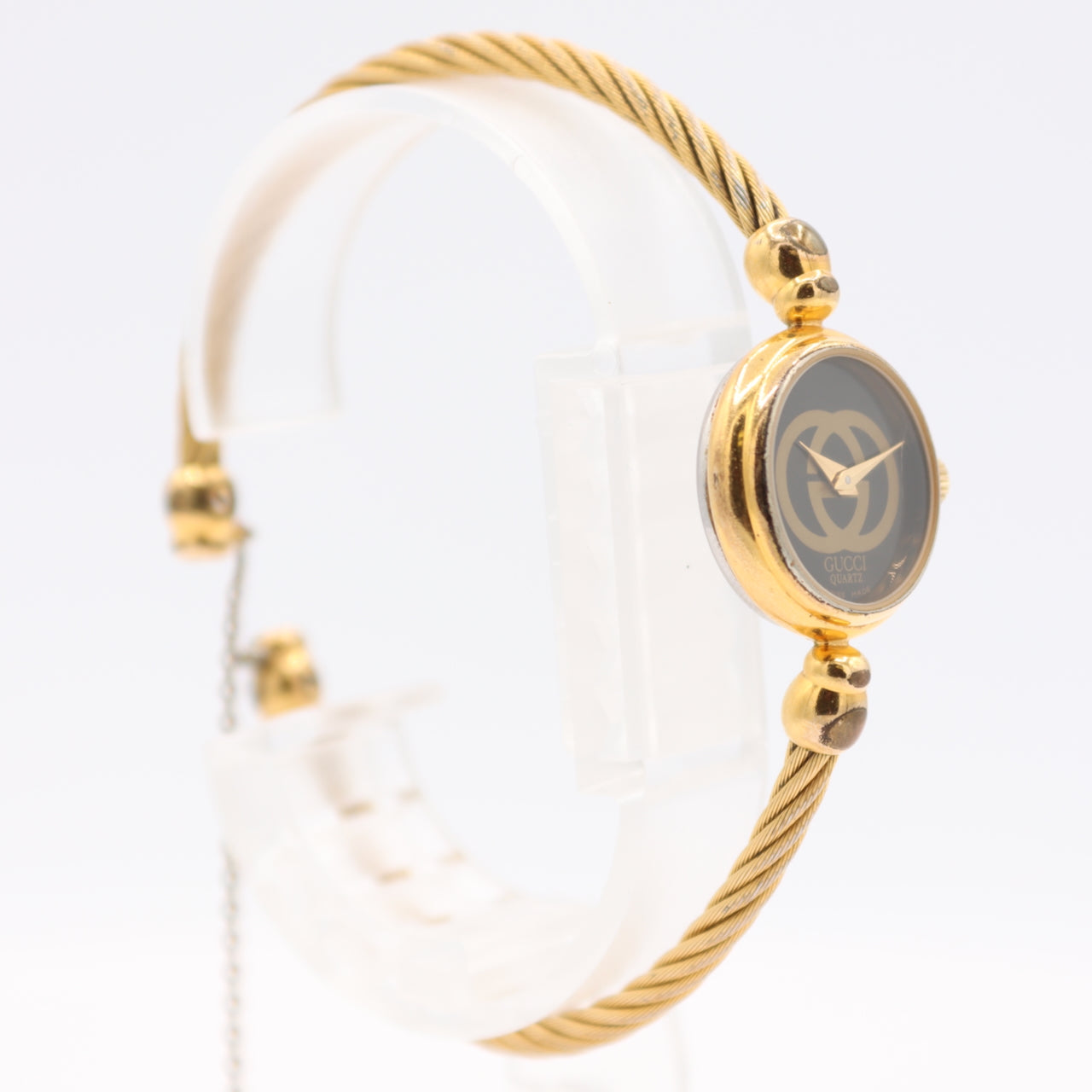 20mm Gucci 2047_1L Bangle Ladies Quartz Wristwatch Swiss Made Gold Tone
