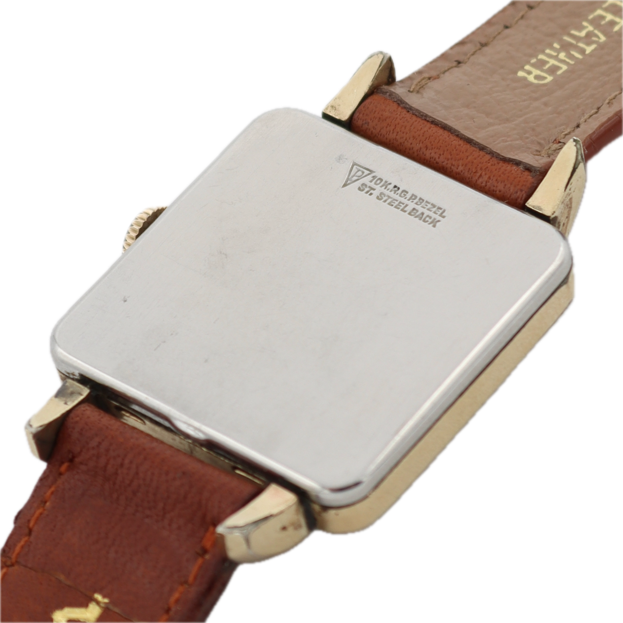 Vintage 28.5mm Waltham Square Dial 17J Men's Mechanical Wristwatch USA 10k RGP