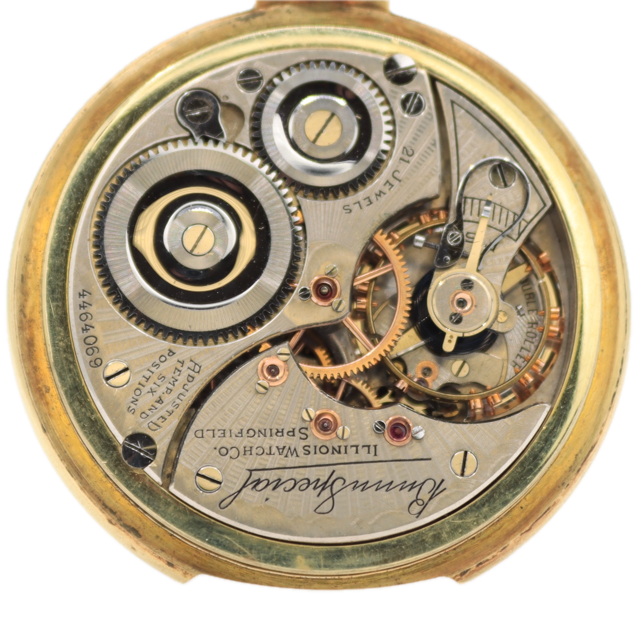 Antique 16s 1923 Illinois 21j Mechanical Railroad Pocket Watch Bunn Special