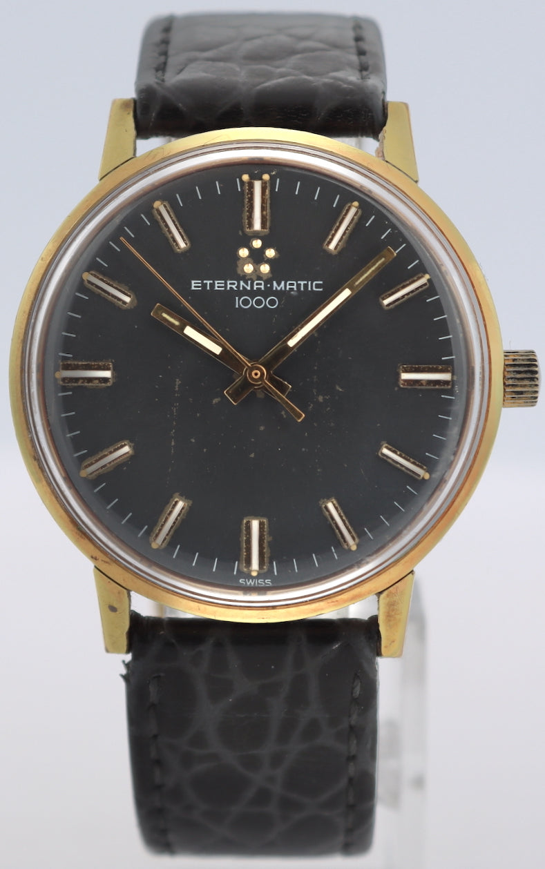 Vintage Eternamatic 432 T Grey Dial Men's Automatic Wristwatch 1478K Swiss