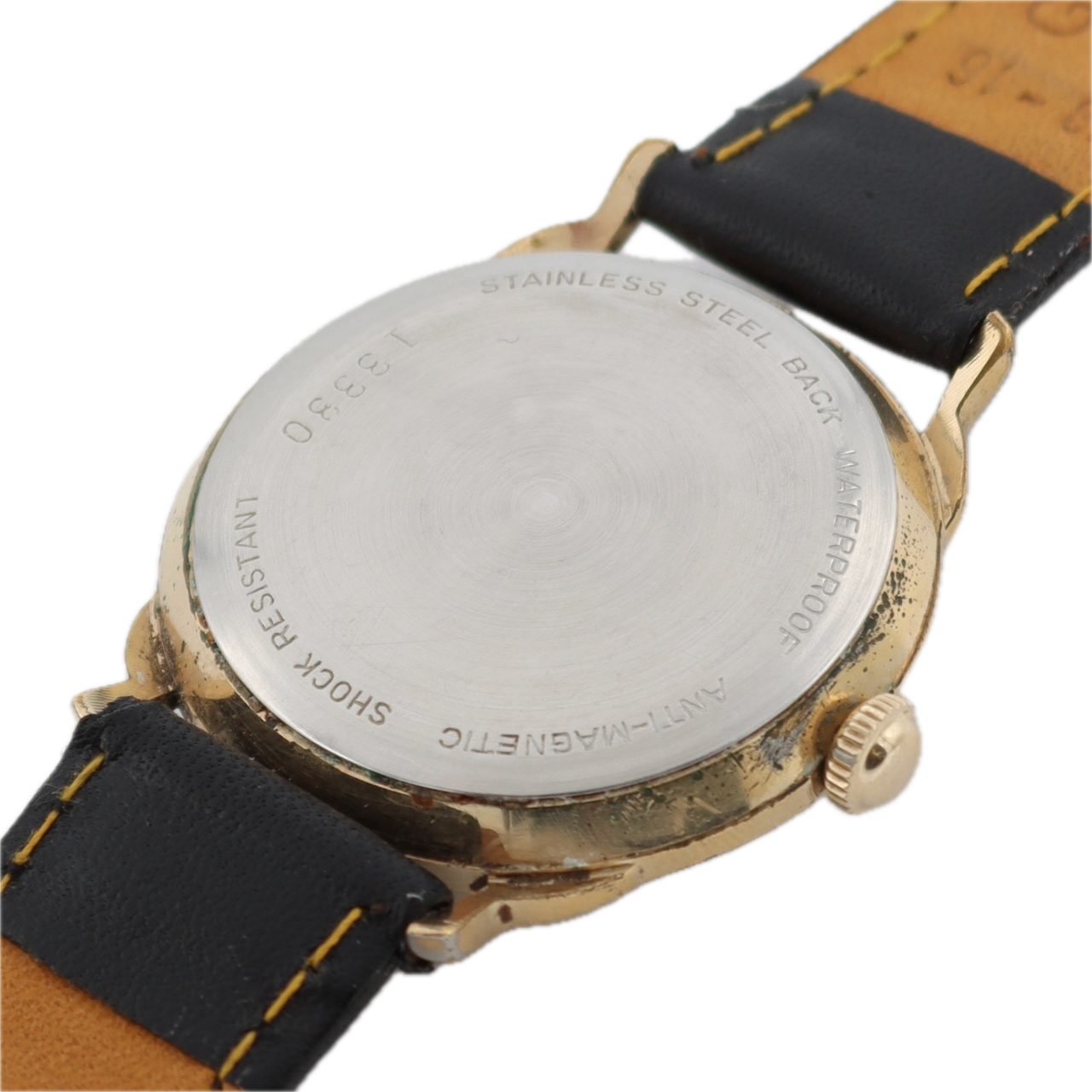 Vintage Croton Linen Men's Mechanical Wristwatch Standard 1686 Swiss Two Tone