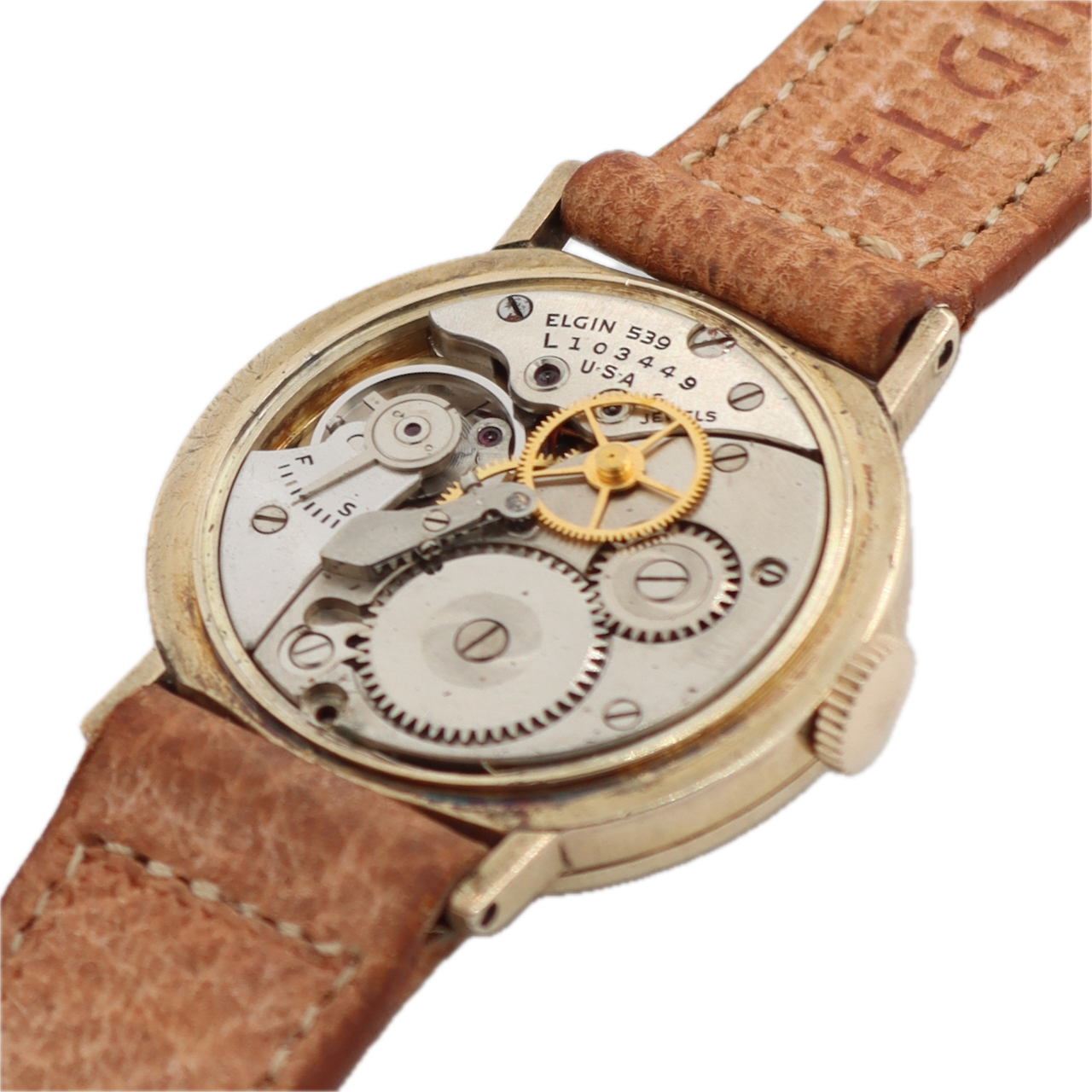 Vintage 1945 Elgin 6606A Tactical Dial Men's Mechanical Wristwatch 539 10k GF