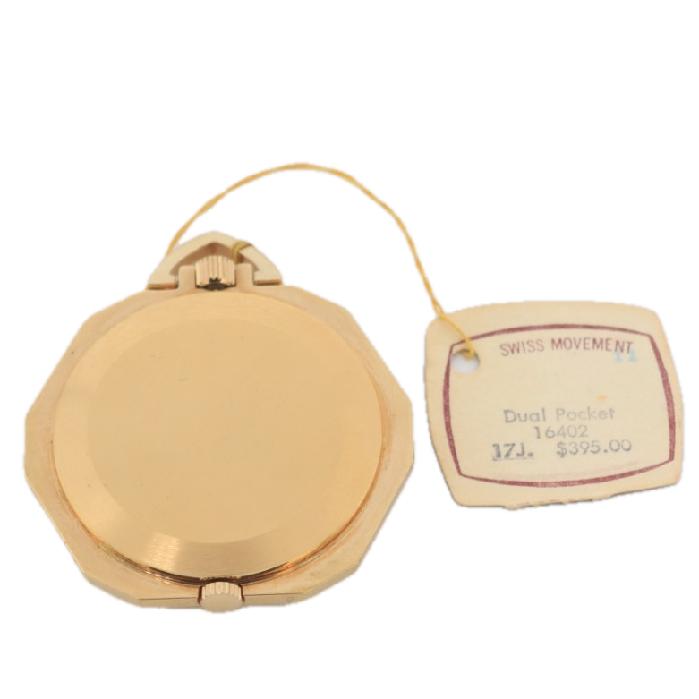 Vintage 41mm Longines 16402 Dual Time Mechanical Pocket Watch Two 15L's w/ Box