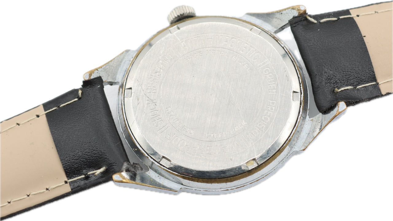 Vintage 33mm Gruen Men's Mechanical Wristwatch N510SS Swiss Base Metal
