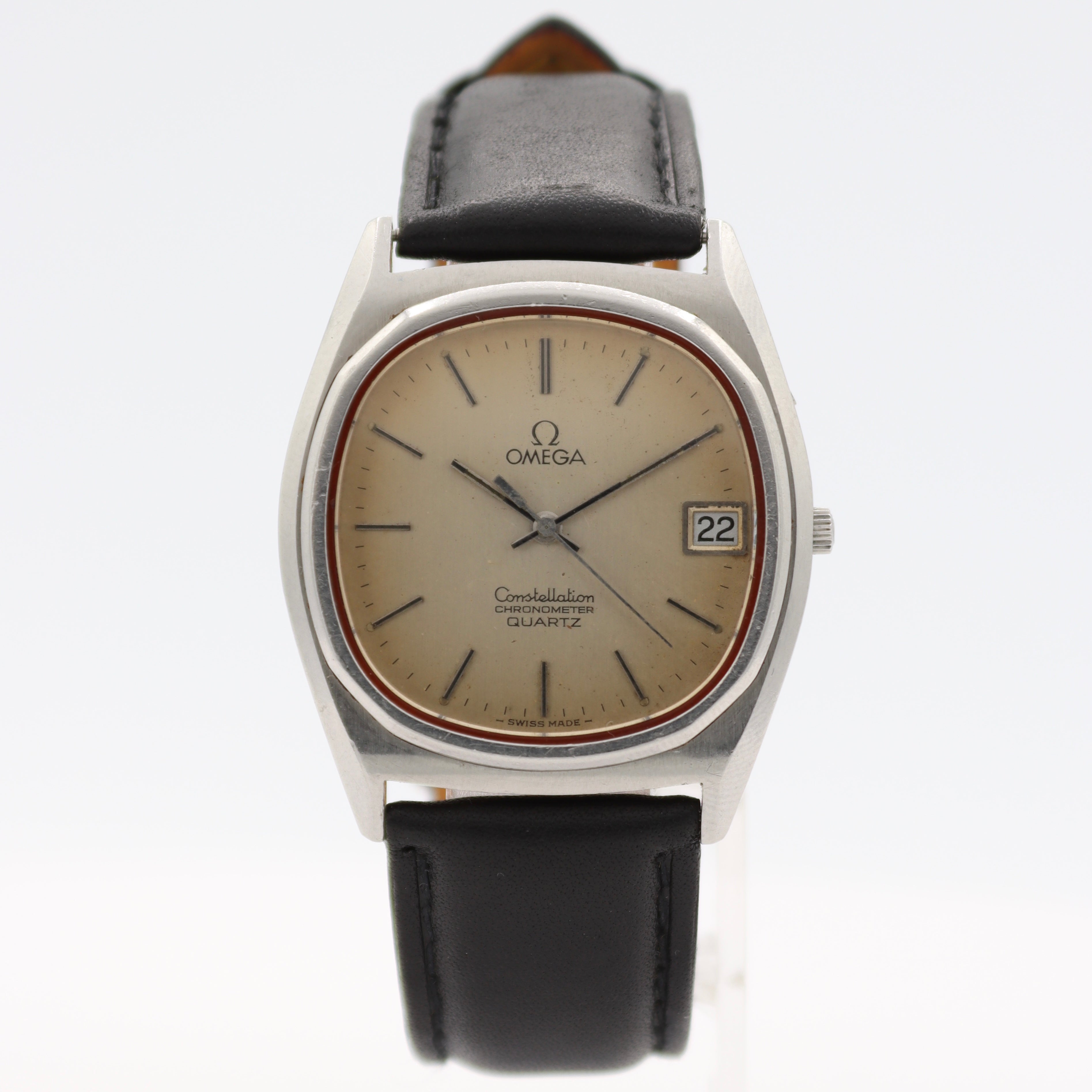 Vintage 34mm Omega Chronometer 1333 Constellation Men's Quartz Wristwatch Steel