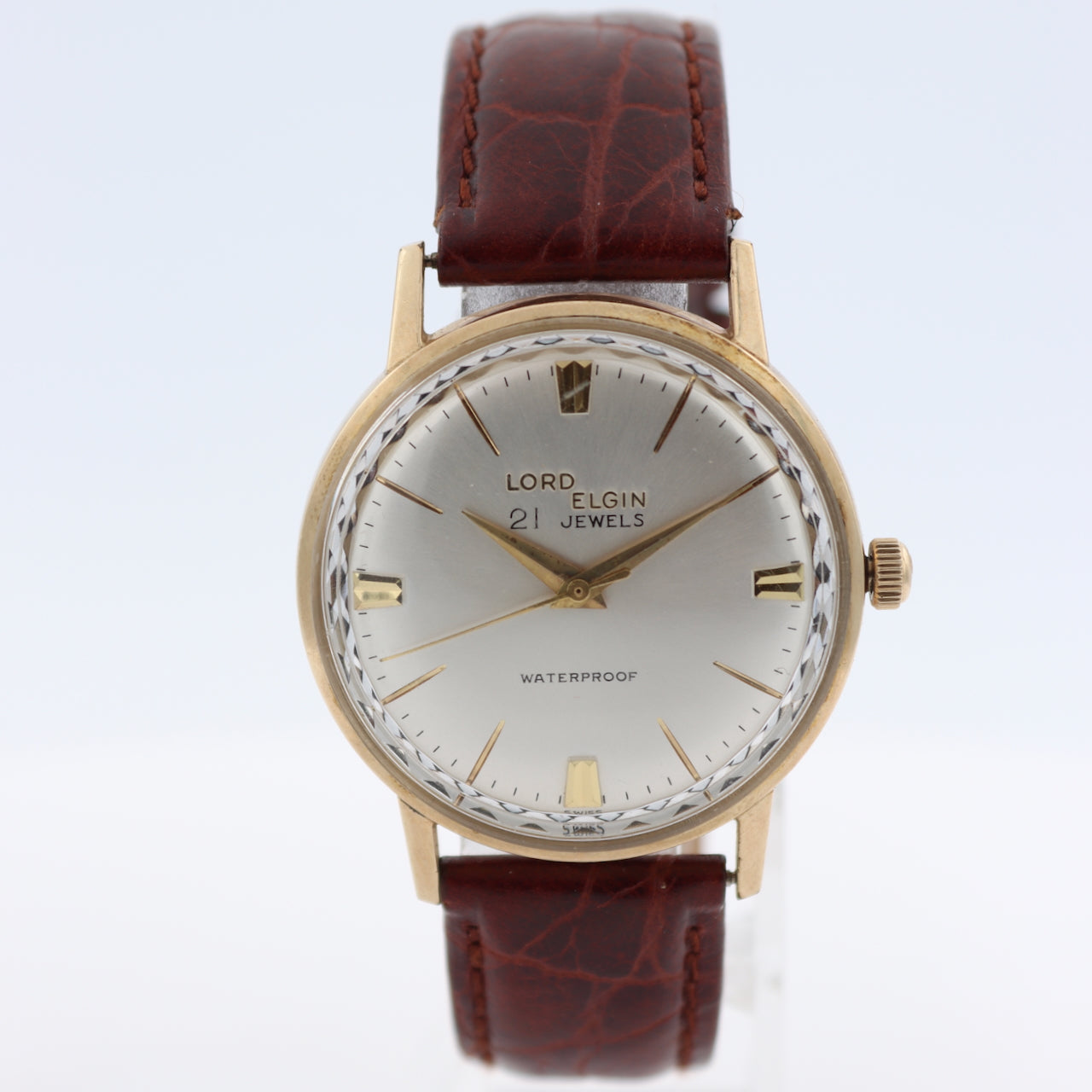 Vintage Lord Elgin 2702 872 Men's Mechanical Wristwatch FONT 72 Swiss 10k RGP