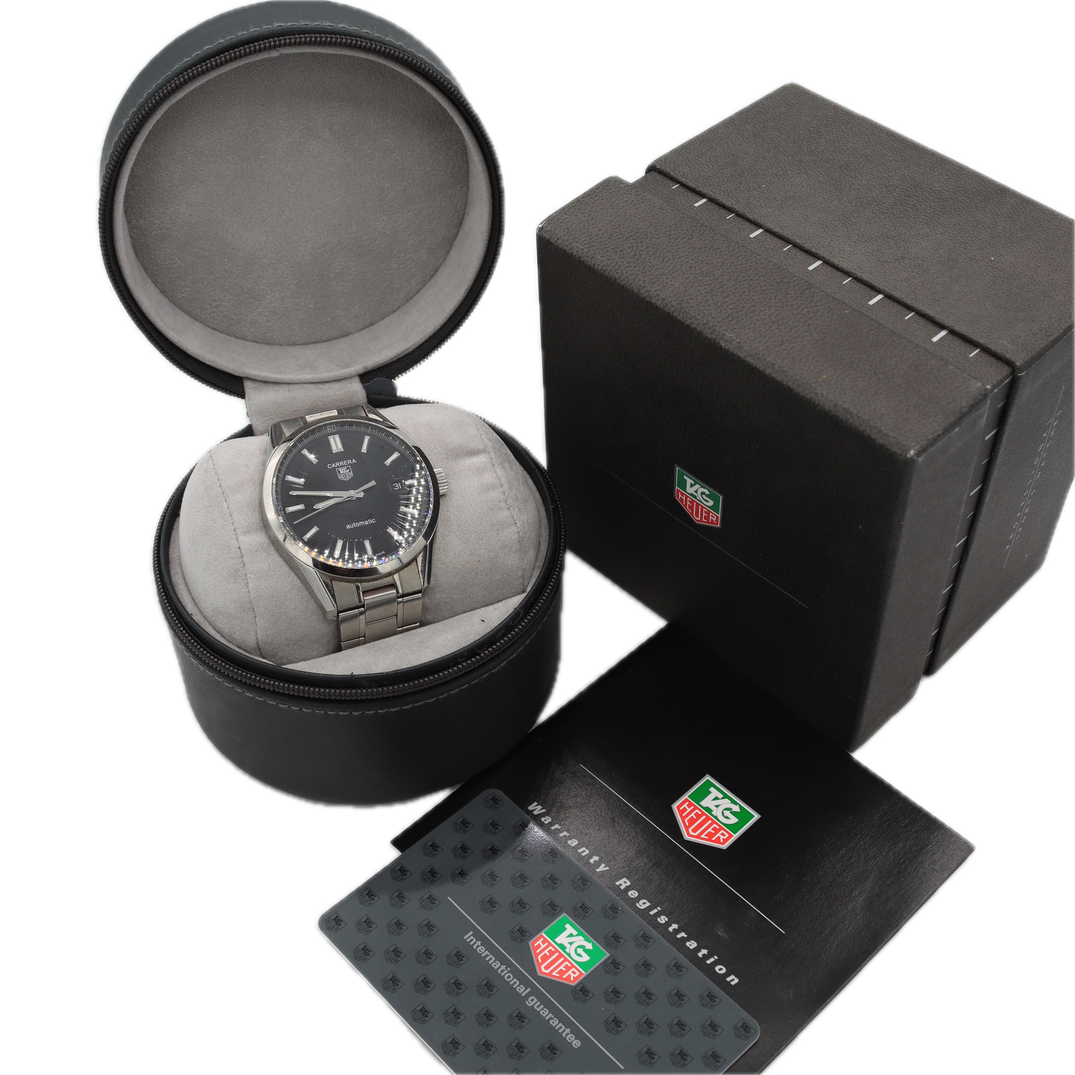 Vintage Tag Heuer WV211B-0 Carrera Men's Automatic Wristwatch Cal 5 Full Kit