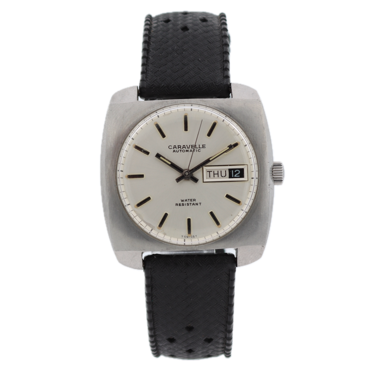 Vintage 36mm 1969 Caravelle 823 17j Men's Automatic Wristwatch Swiss Steel