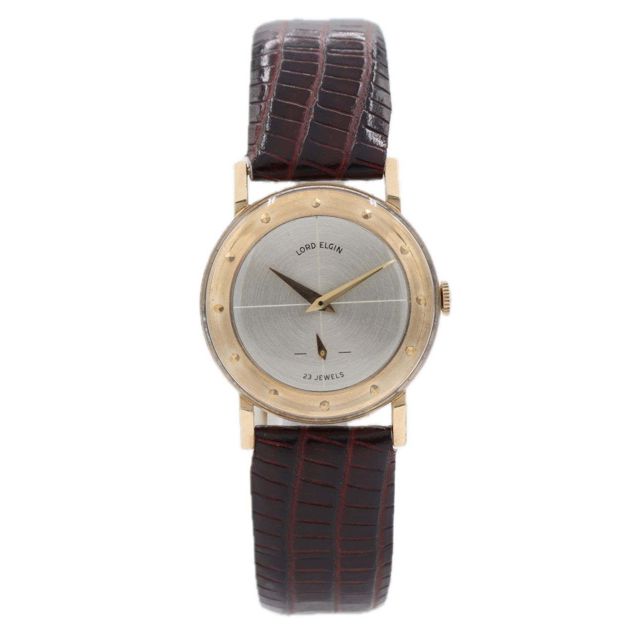 Vintage Lord Elgin 7618-YSB Continental Men's Mechanical Wristwatch 718 14k GF