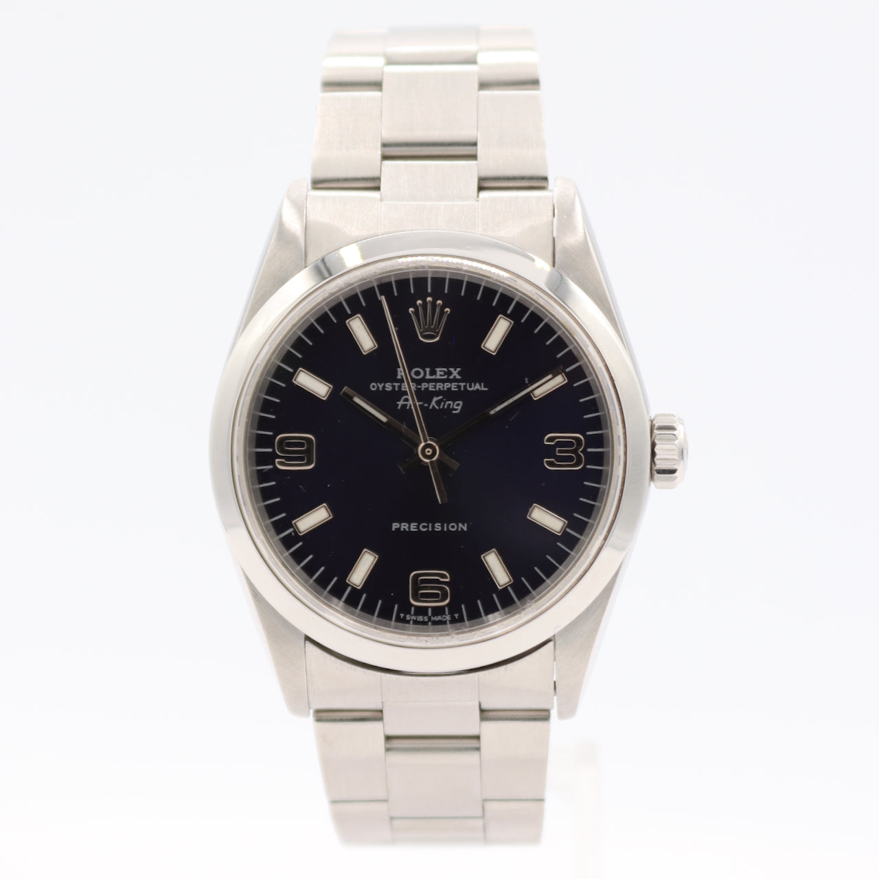 Vintage 34mm Rolex 14000 Air-King Explorer Dial Men's Automatic Wristwatch Steel