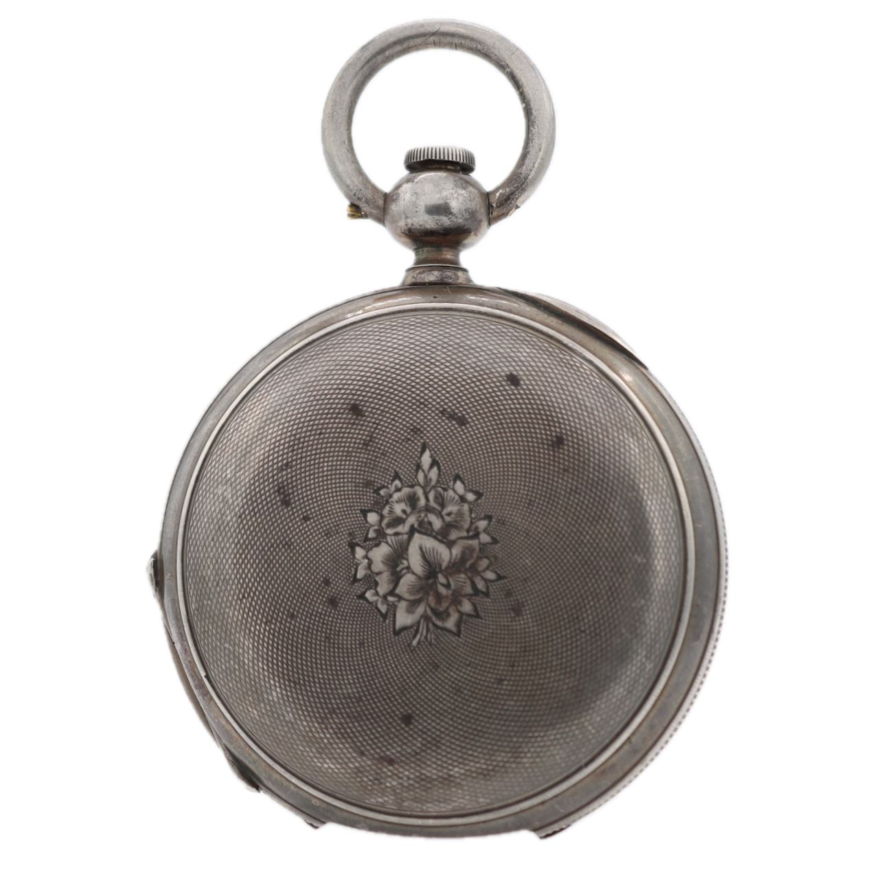 Antique Henry Beguelin Straight Line Key Wind Hunter Pocket Watch Silver Swiss