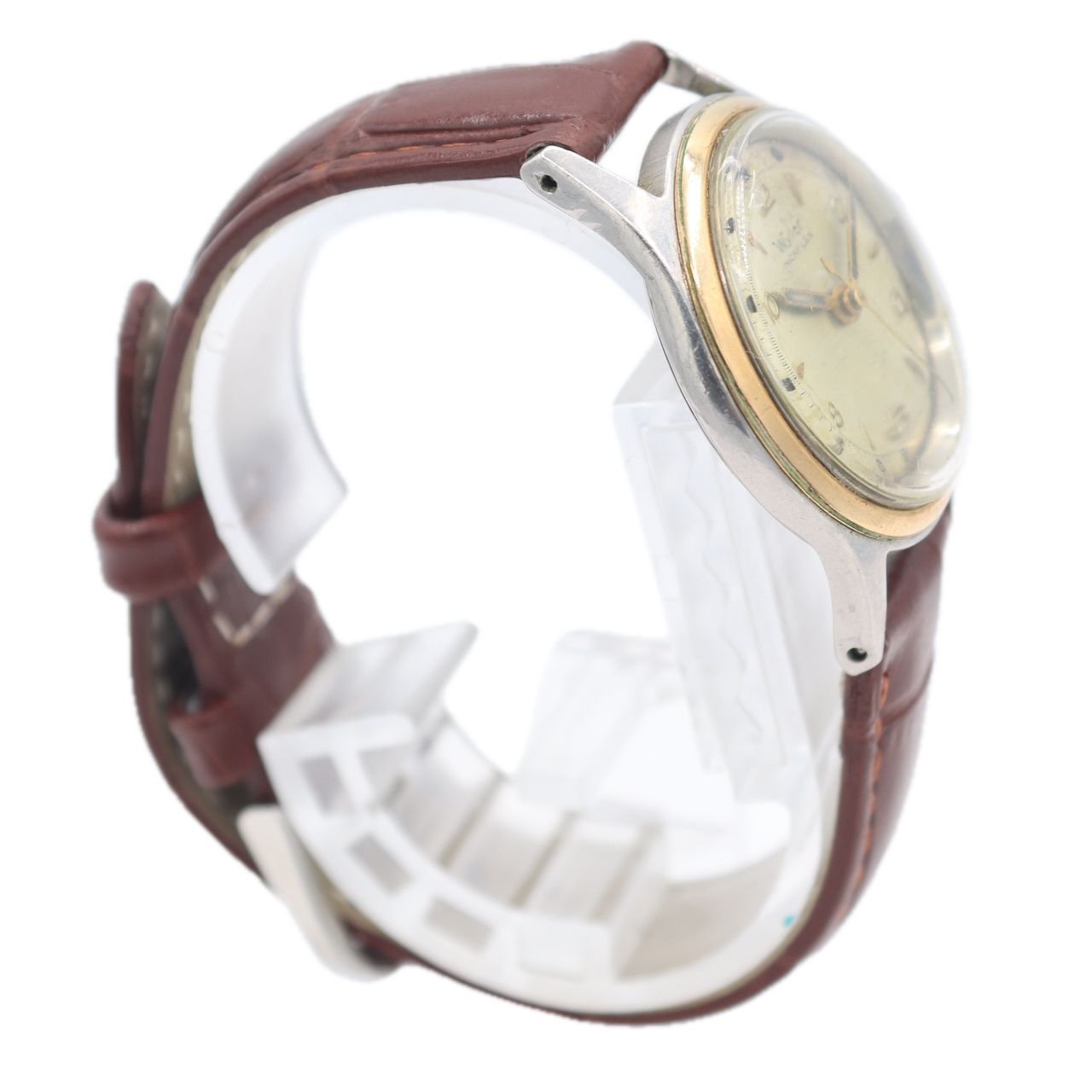 Vintage Wyler 21950 Incaflex Men's Mechanical Wristwatch Swiss Steel & Gold Tone