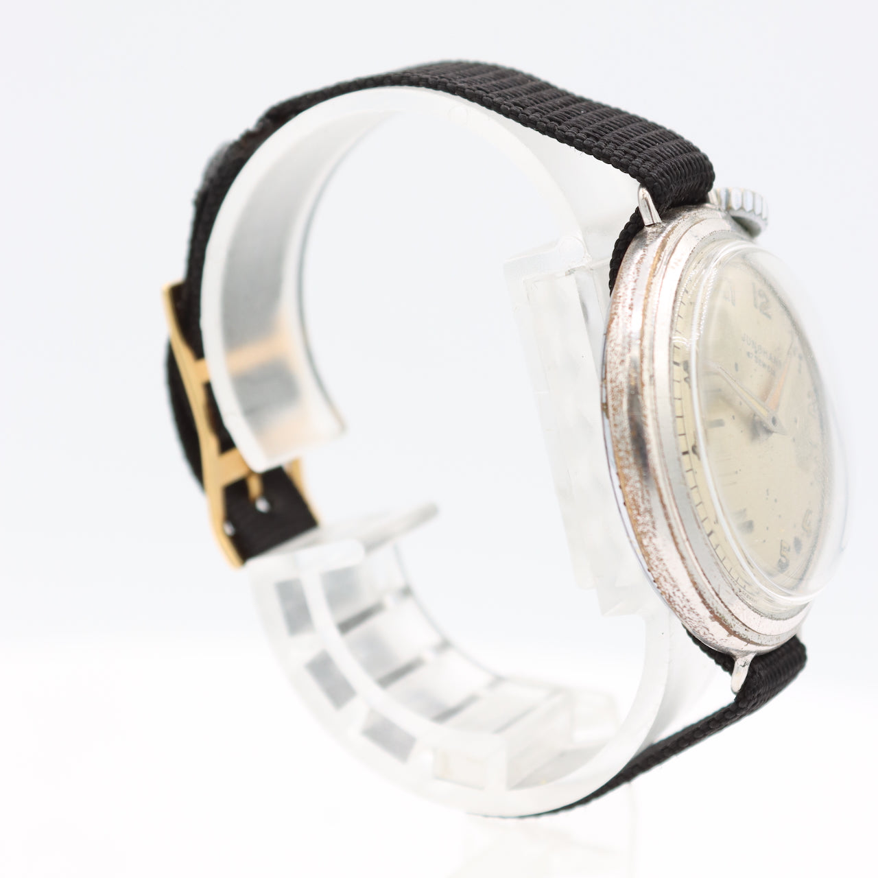Vintage Junghans Driver Style Men's Mechanical Wristwatch 93S1 GermanyChrome