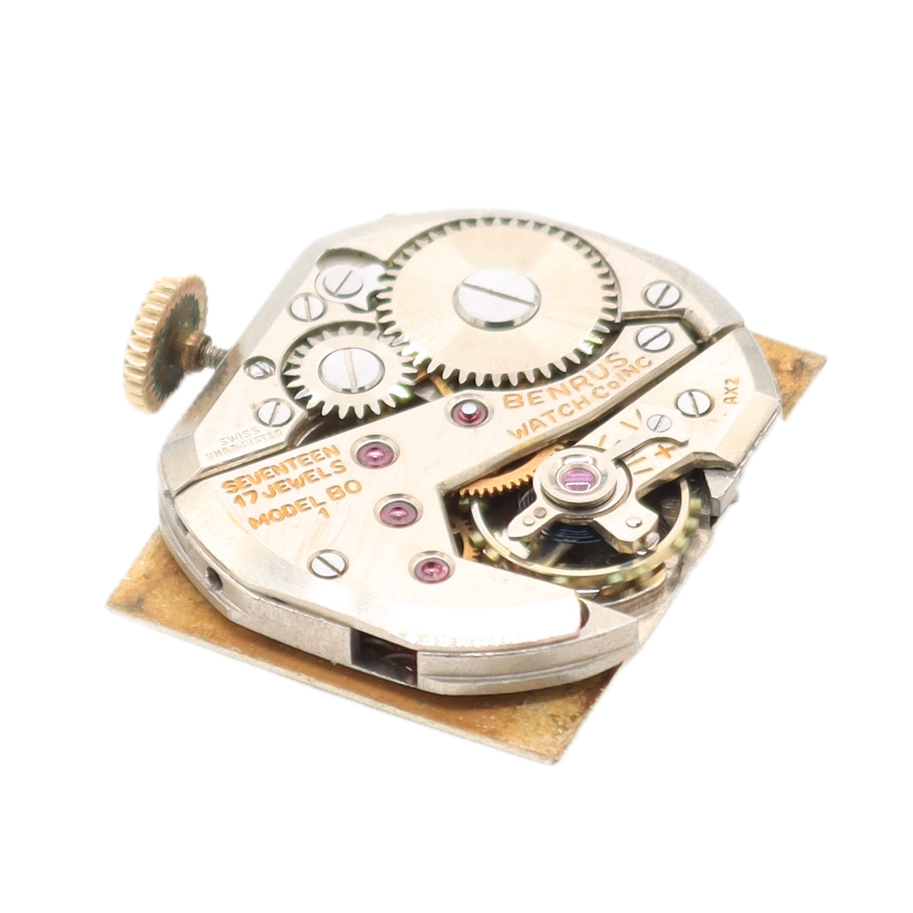 Vintage 22mm Benrus Deco 17 Jewel Men's Mechanical Wristwatch BO1 Swiss 10k RGP