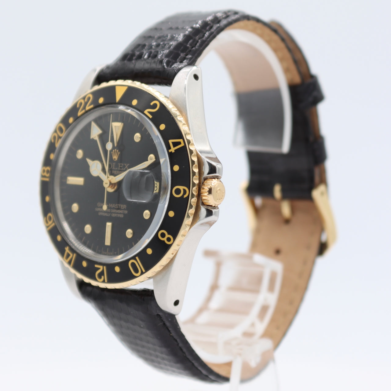 Vintage 1978 Rolex 1675 GMT Master Men's Automatic Wristwatch Steel & Gold