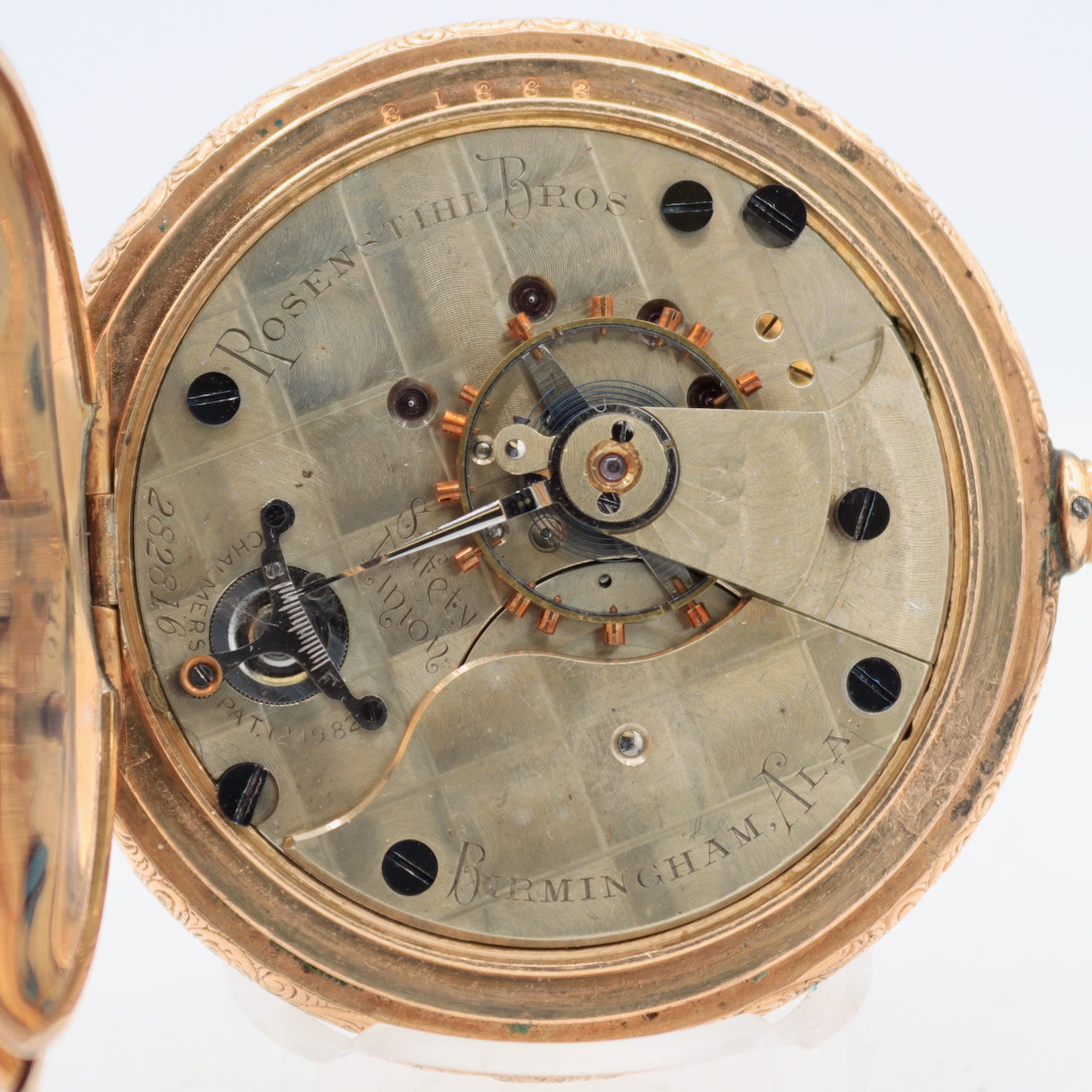 Antique 18s Illinois Checkerboard Hunter Pocket Watch 99 Star Case Gold FIlled